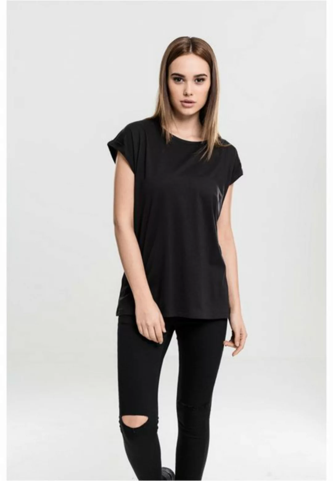 URBAN CLASSICS T-Shirt TB771 - Ladies Extended Shoulder Tee black 3XL günstig online kaufen