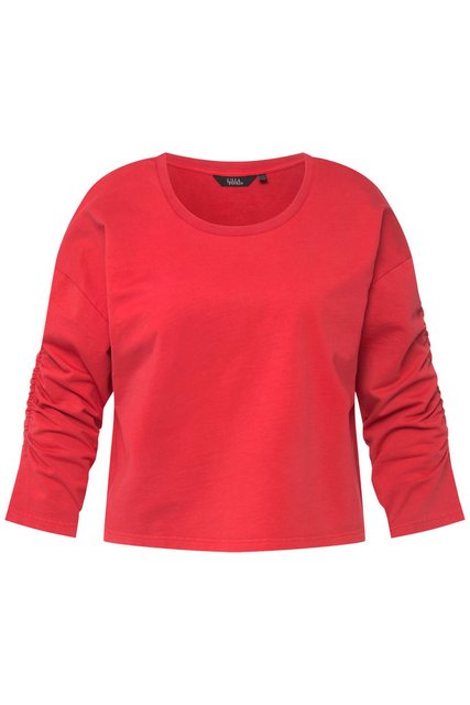 Ulla Popken Sweatshirt Sweatshirt kurz Oversized Rundhals 3/4-Arm günstig online kaufen