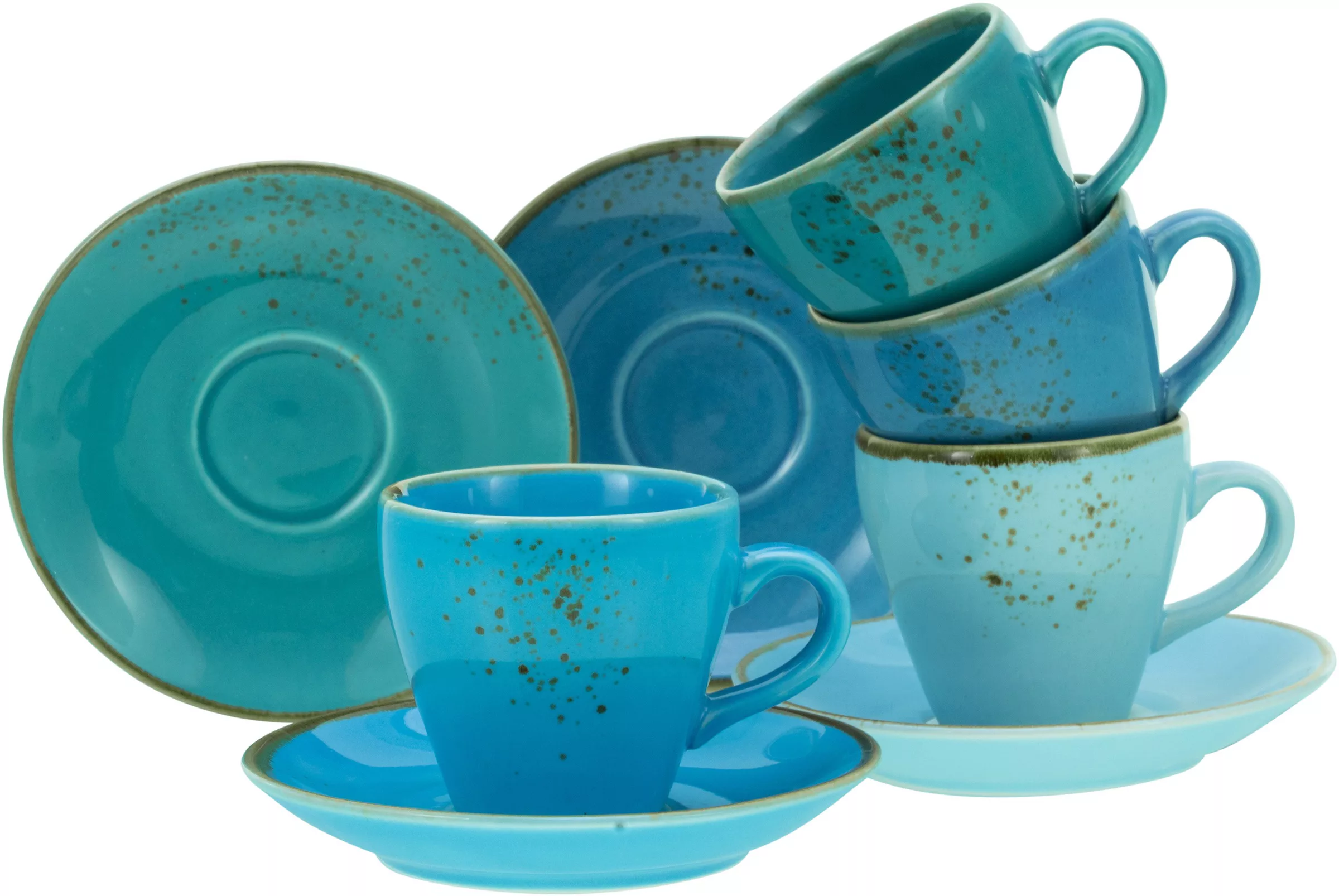 CreaTable Espressotasse »Kaffeetasse NATURE COLLECTION Aqua«, (Set, 8 tlg.) günstig online kaufen