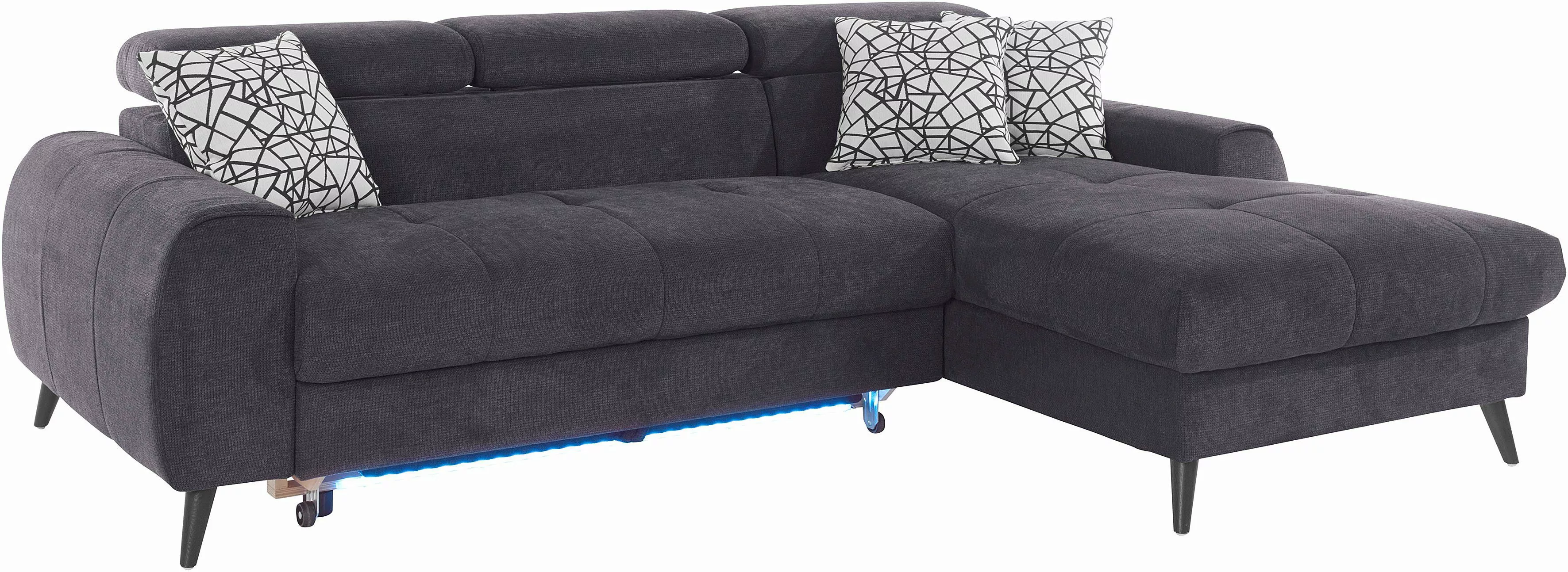COTTA Ecksofa "Mia L-Form mit 3 Zierkissen", wahlweise mit Bettfunktion, Be günstig online kaufen