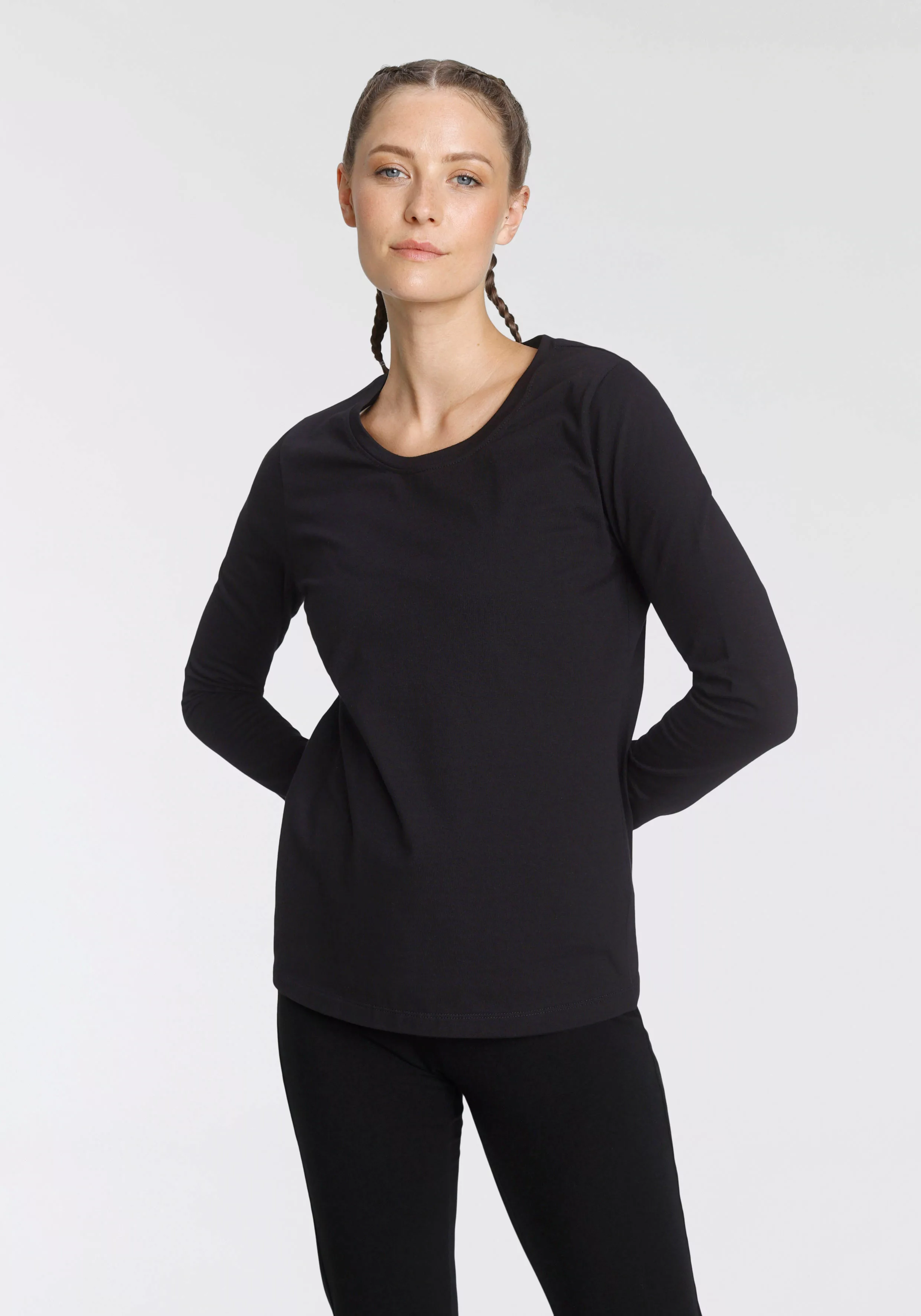 Eastwind Langarmshirt, (3er-Pack), Langarm, im Basic-Stil, Rundhalsausschni günstig online kaufen