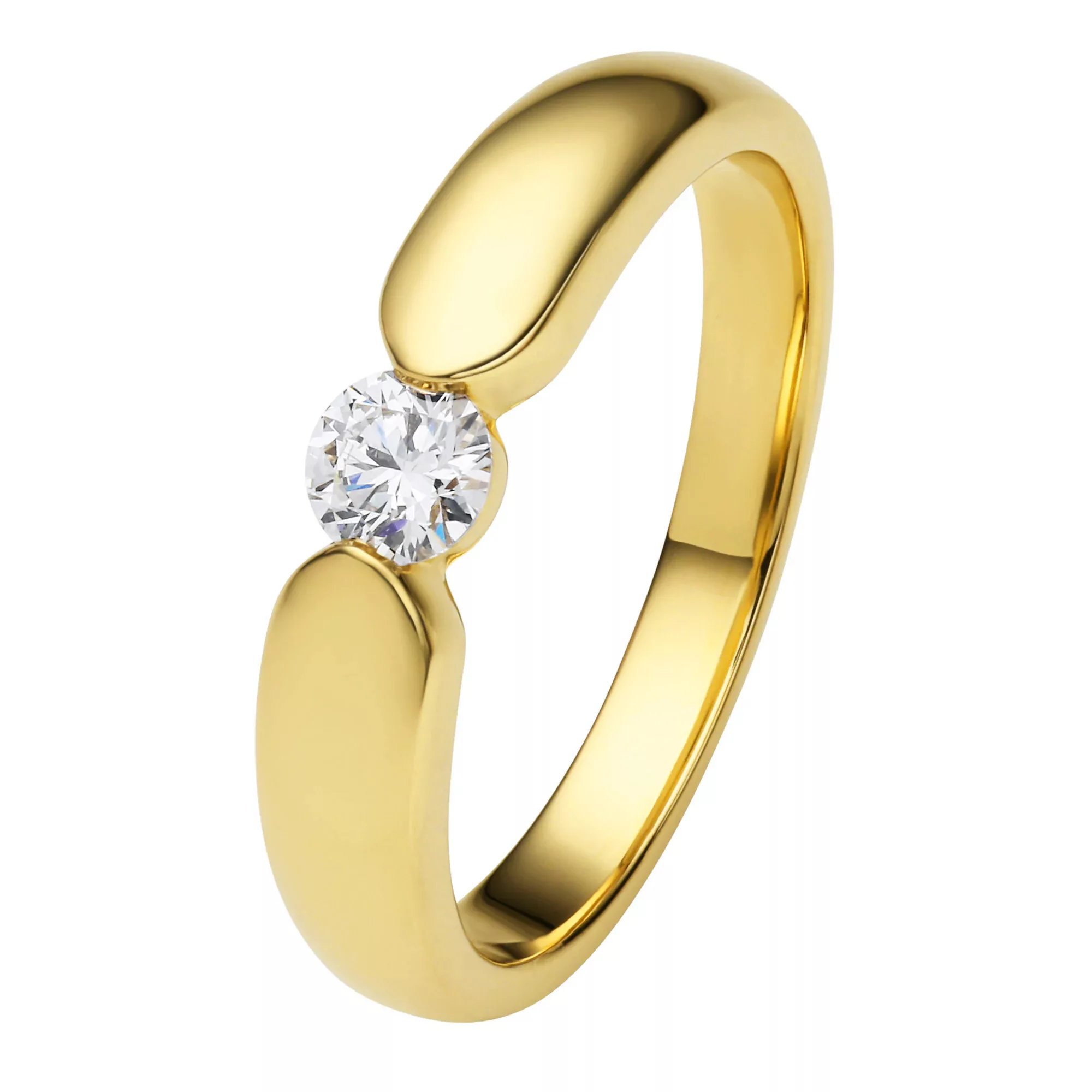 ONE ELEMENT Diamantring "0.25 ct Diamant Brillant Spannfassung Ring aus 585 günstig online kaufen