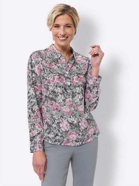 Sieh an! Klassische Bluse Druckbluse günstig online kaufen