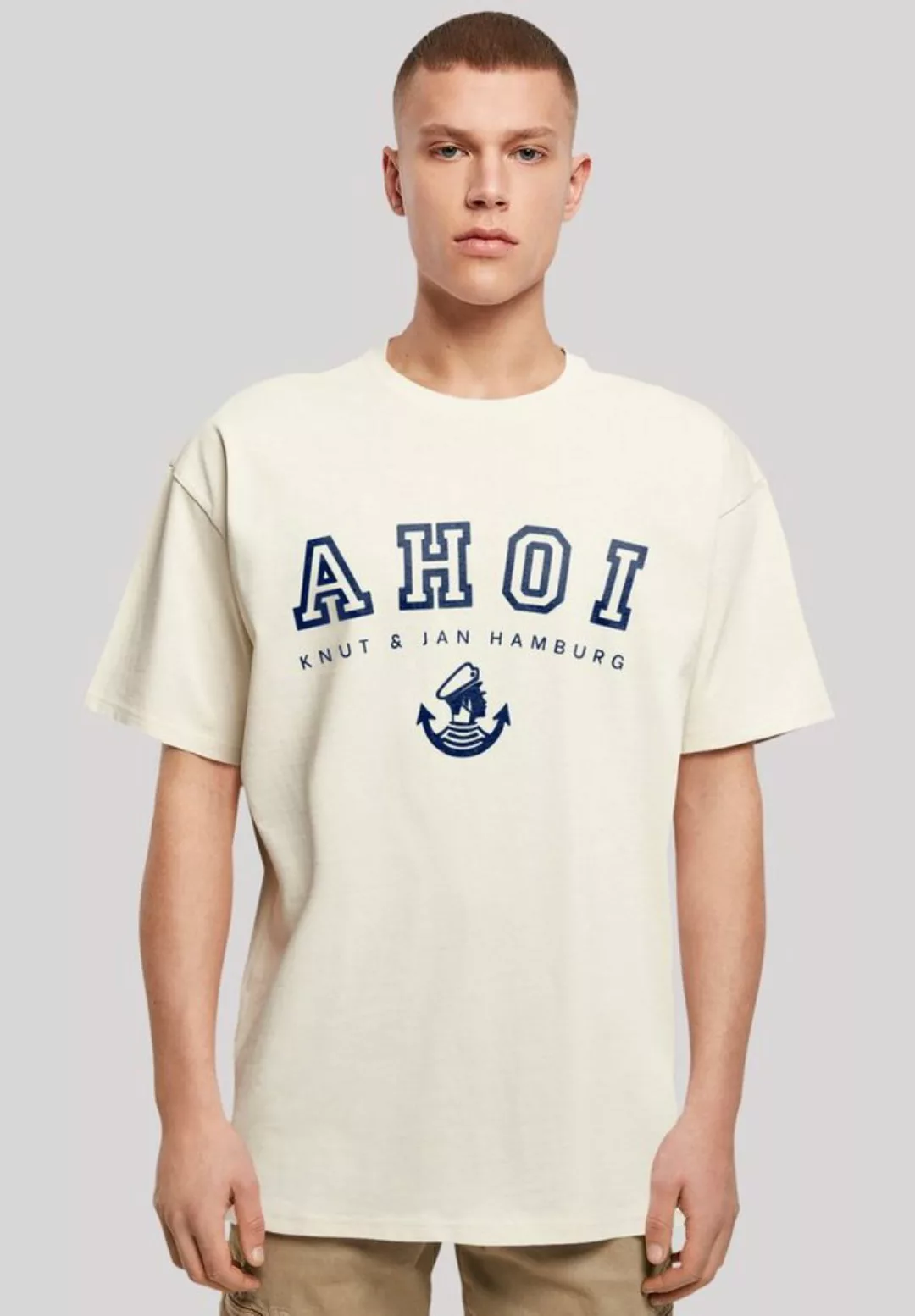 F4NT4STIC T-Shirt "Oversized T-Shirt Ahoi Knut & Jan Hamburg", Print günstig online kaufen