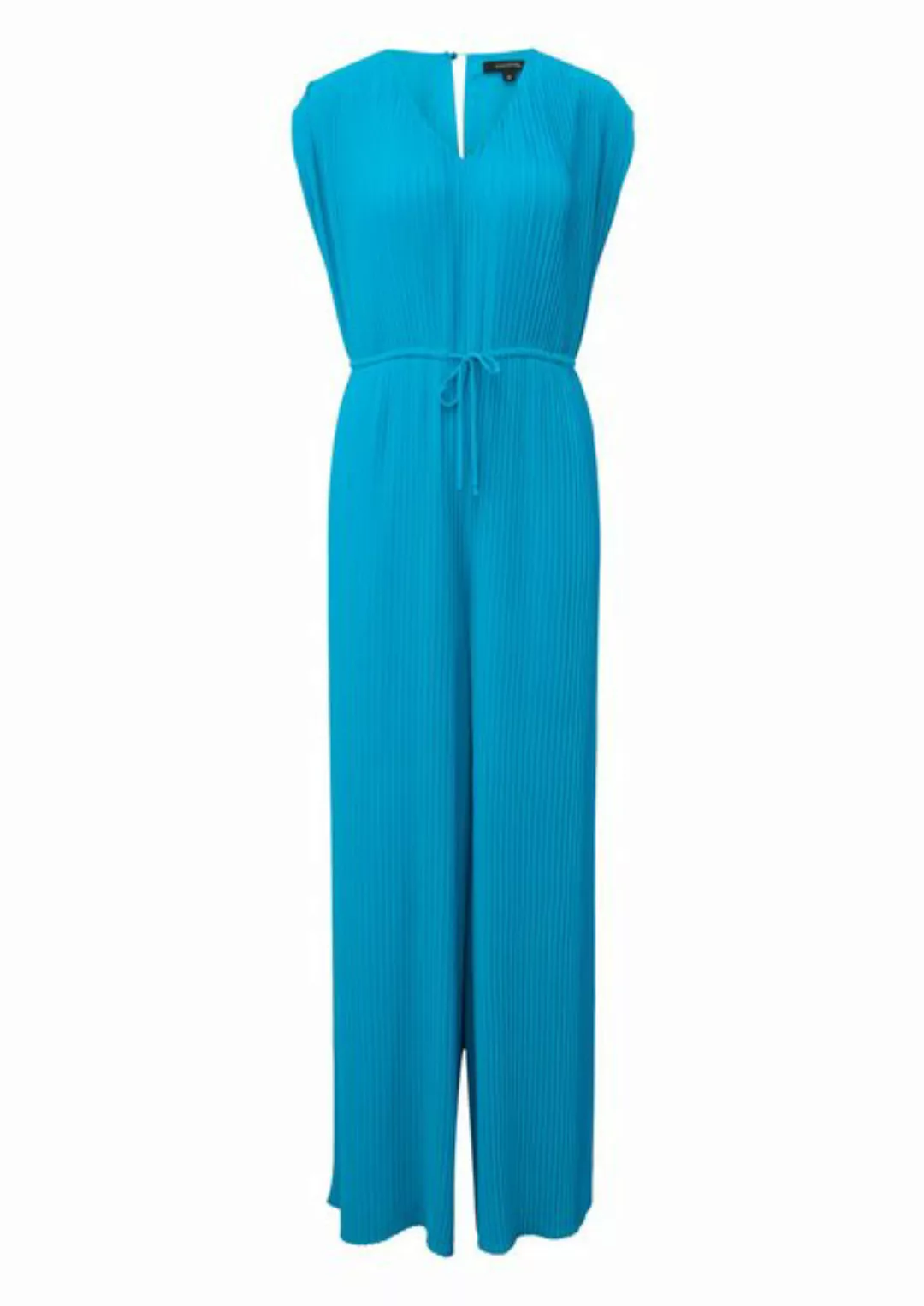 Comma Overall Plissee-Jumpsuit mit V-Ausschnitt günstig online kaufen