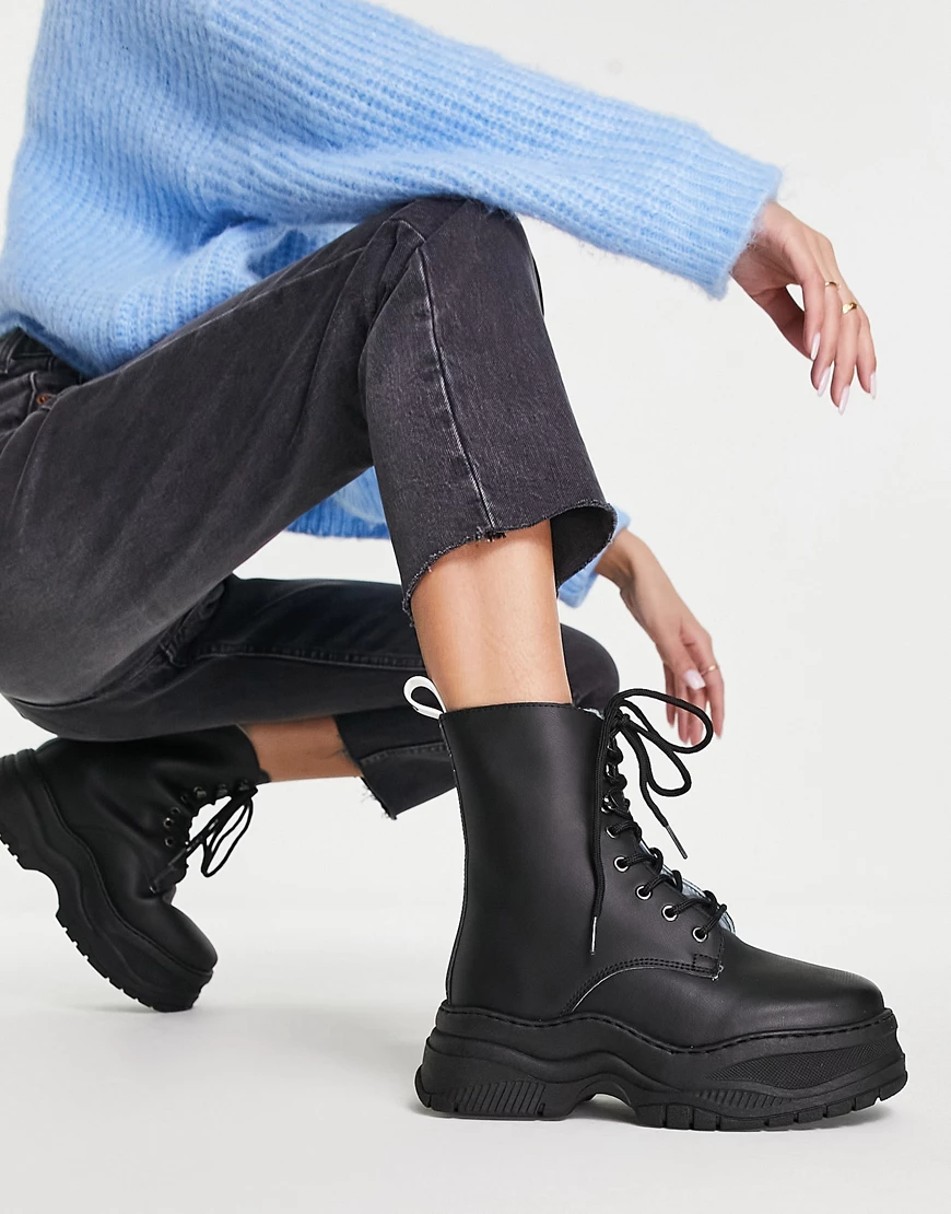 Chiara Ferragni – Stiefel mit Plateausohle in Schwarz günstig online kaufen