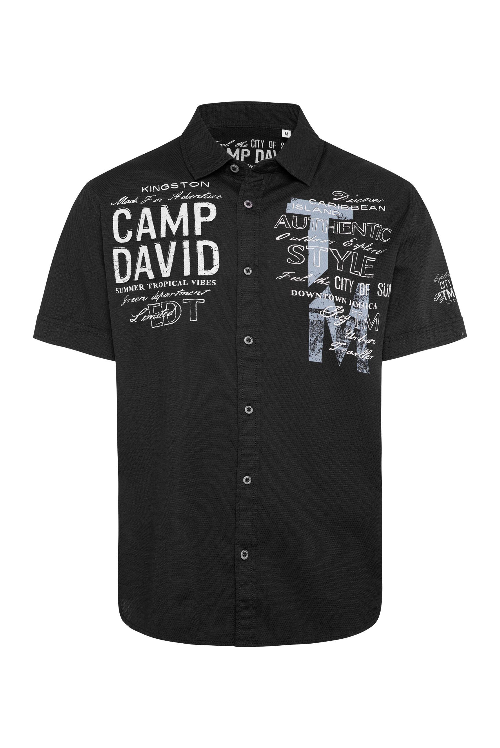 CAMP DAVID Kurzarmhemd, mit Webstruktur günstig online kaufen