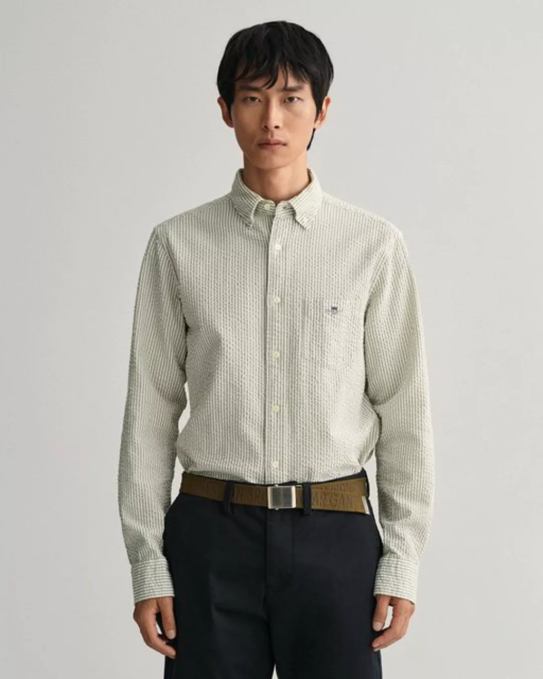 Gant Langarmhemd Regular Fit Seersucker Hemd günstig online kaufen