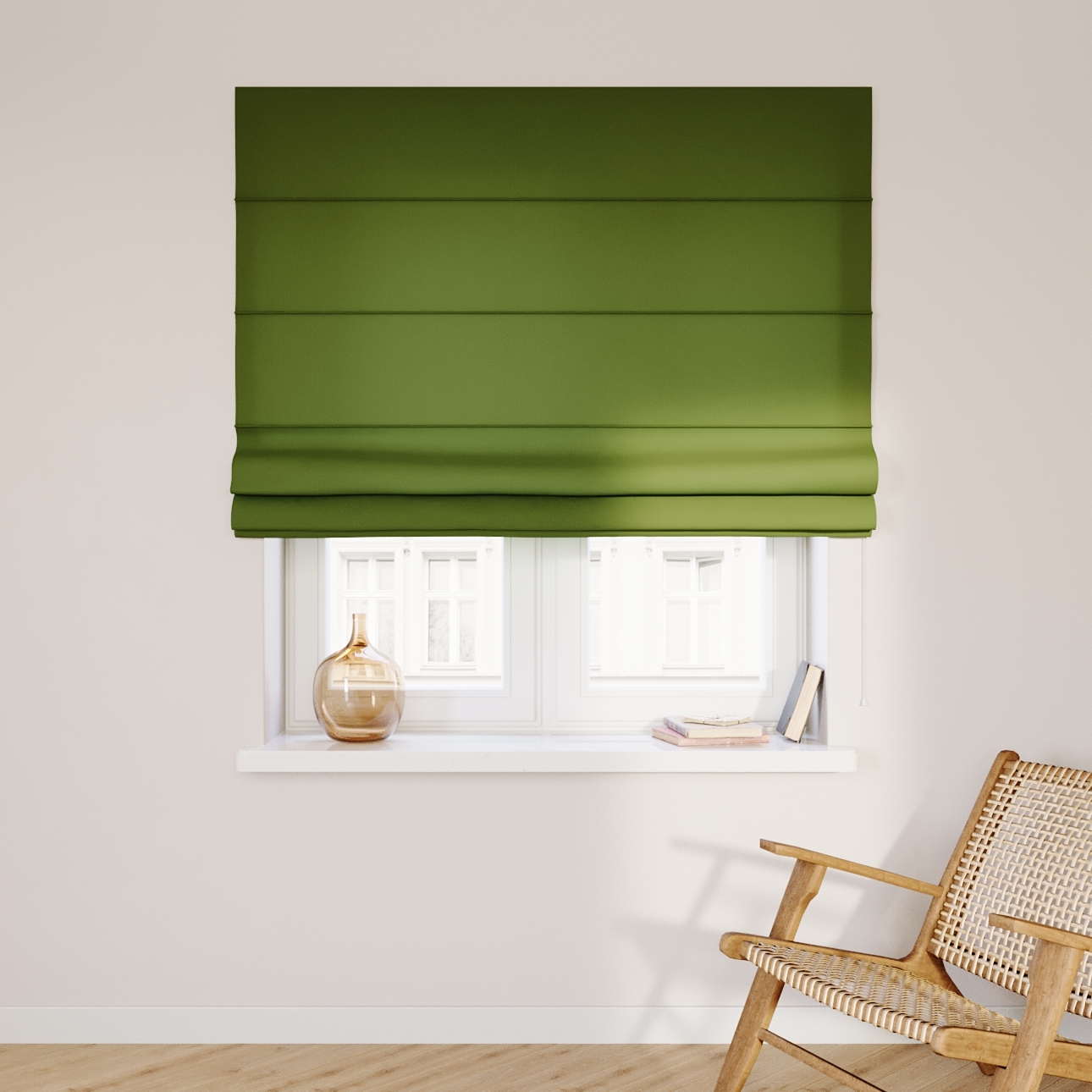 Dekoria Raffrollo Capri, waldgrün, 120 x 150 cm günstig online kaufen
