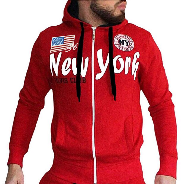 RMK Collegejacke Herren Sweatjacke Sportjacke Joggingjacke New York USA US günstig online kaufen