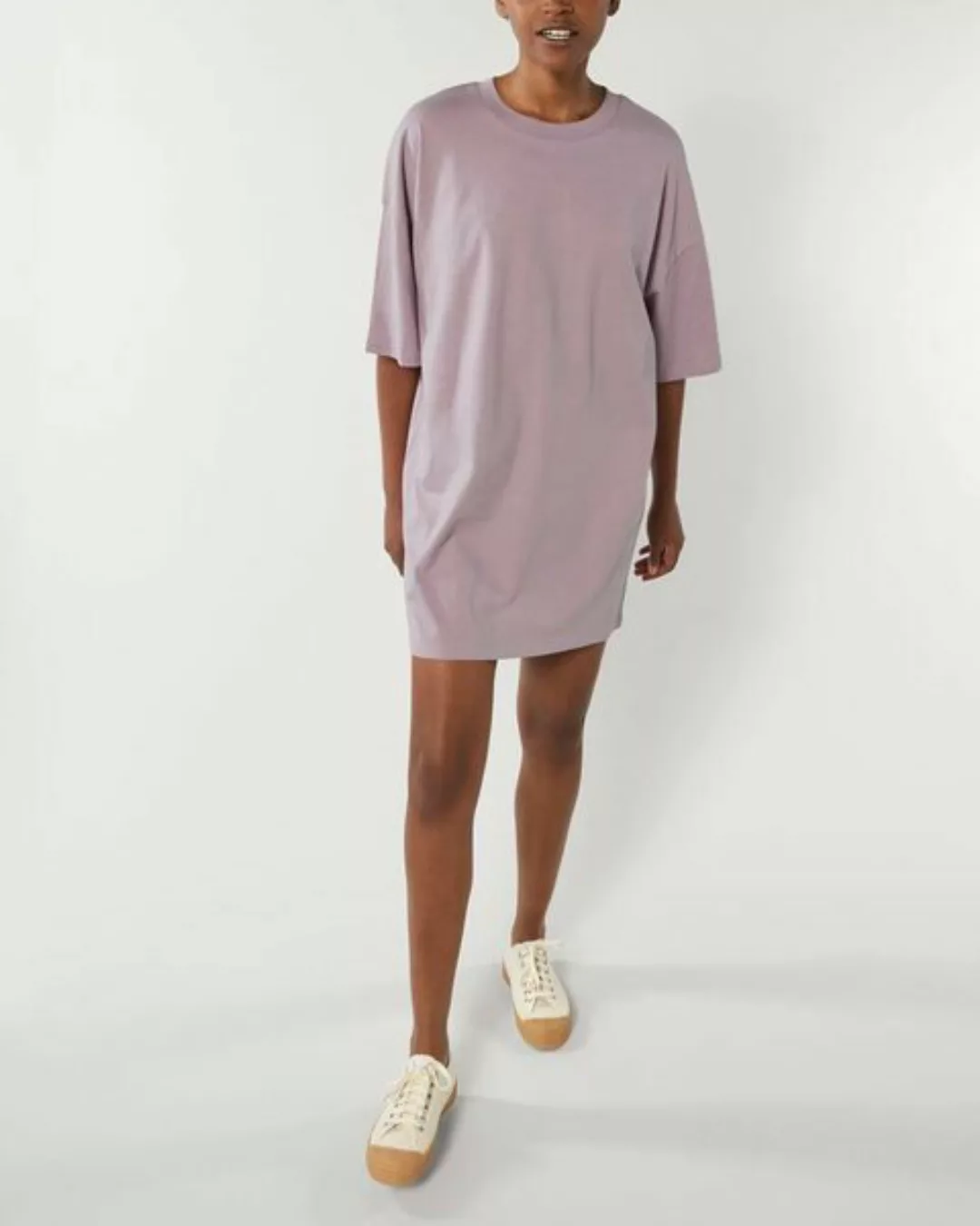 Weites Damen T-shirt Kleid Aus Leichter Bio Baumwolle günstig online kaufen
