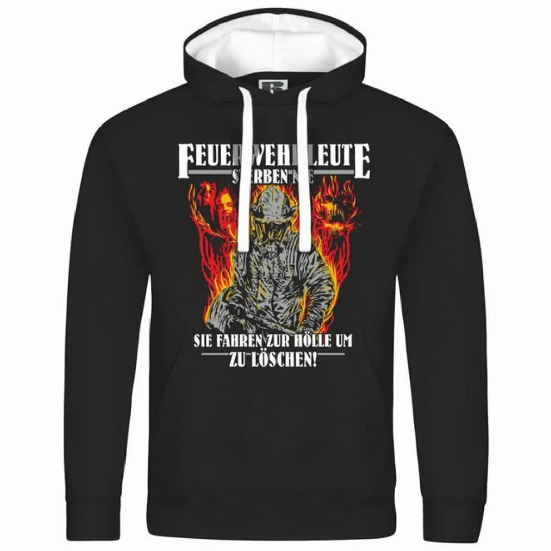 deinshirt Kapuzenpullover Herren Kapuzenpullover Feuerwehrleute sterben nie günstig online kaufen