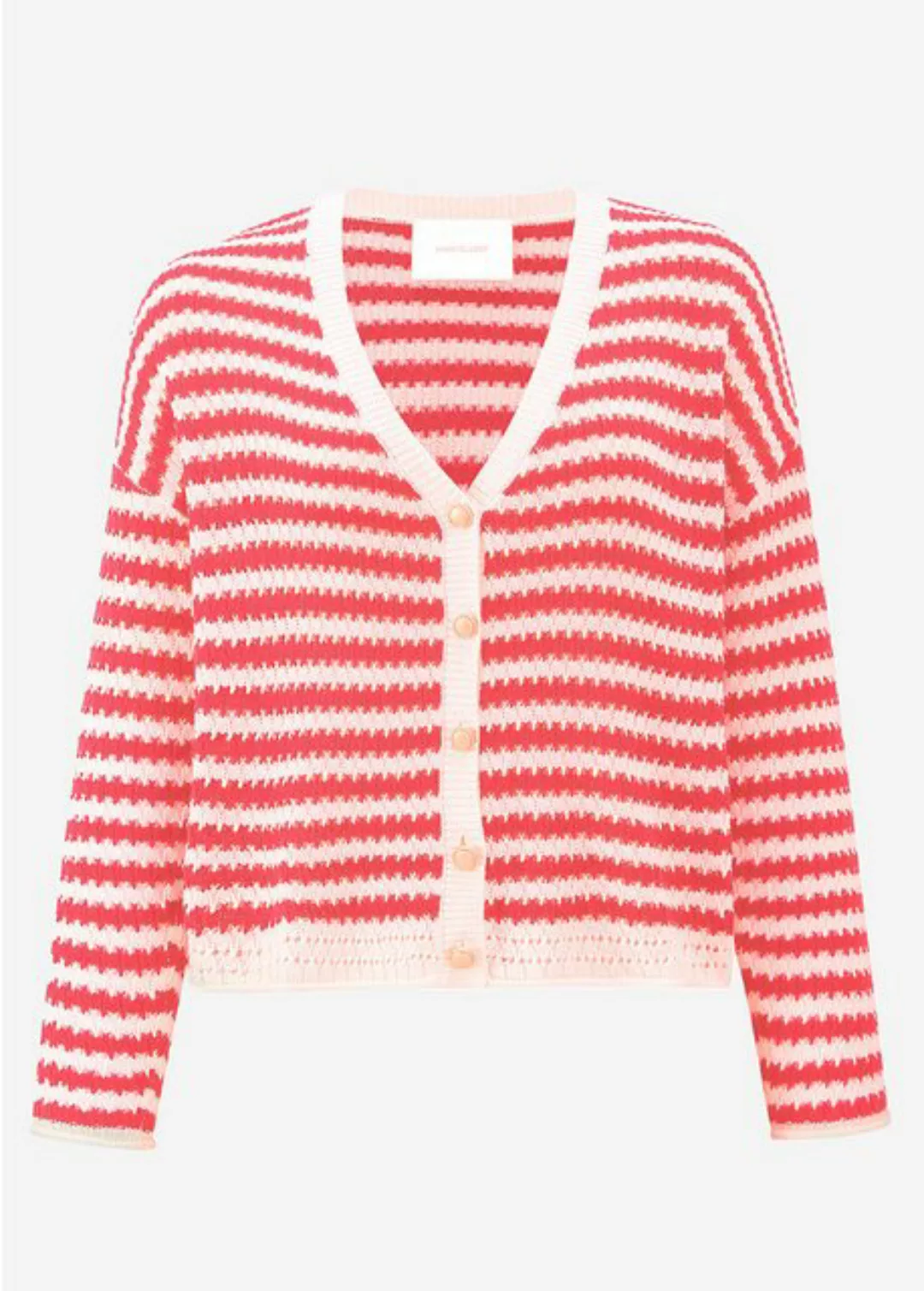 SASSYCLASSY Cardigan Lange Ärmel mit Bündchen und goldfarbenen Knöpfen günstig online kaufen