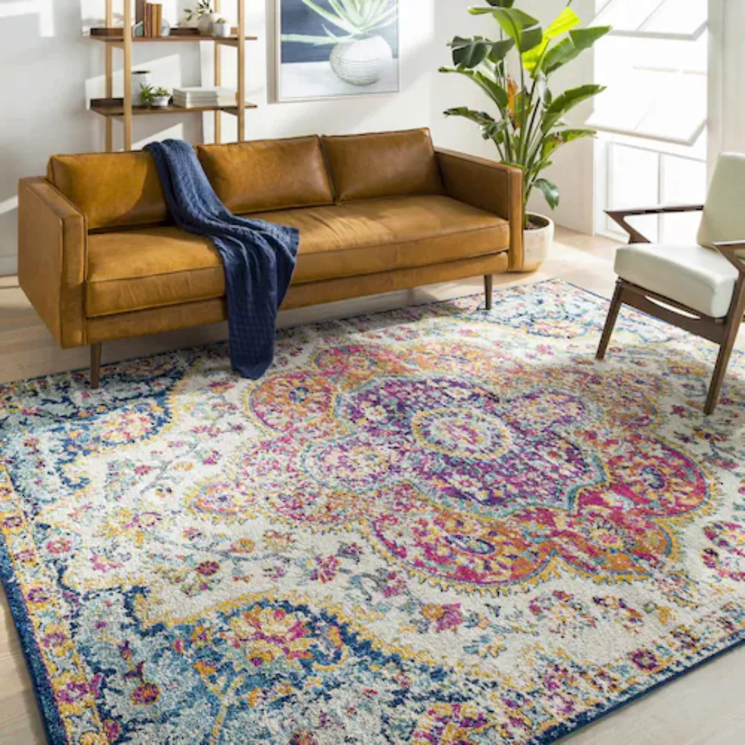 Surya Teppich »RABAT«, rechteckig, Boho Kurzflor Orientteppich, Wohnzimmer, günstig online kaufen