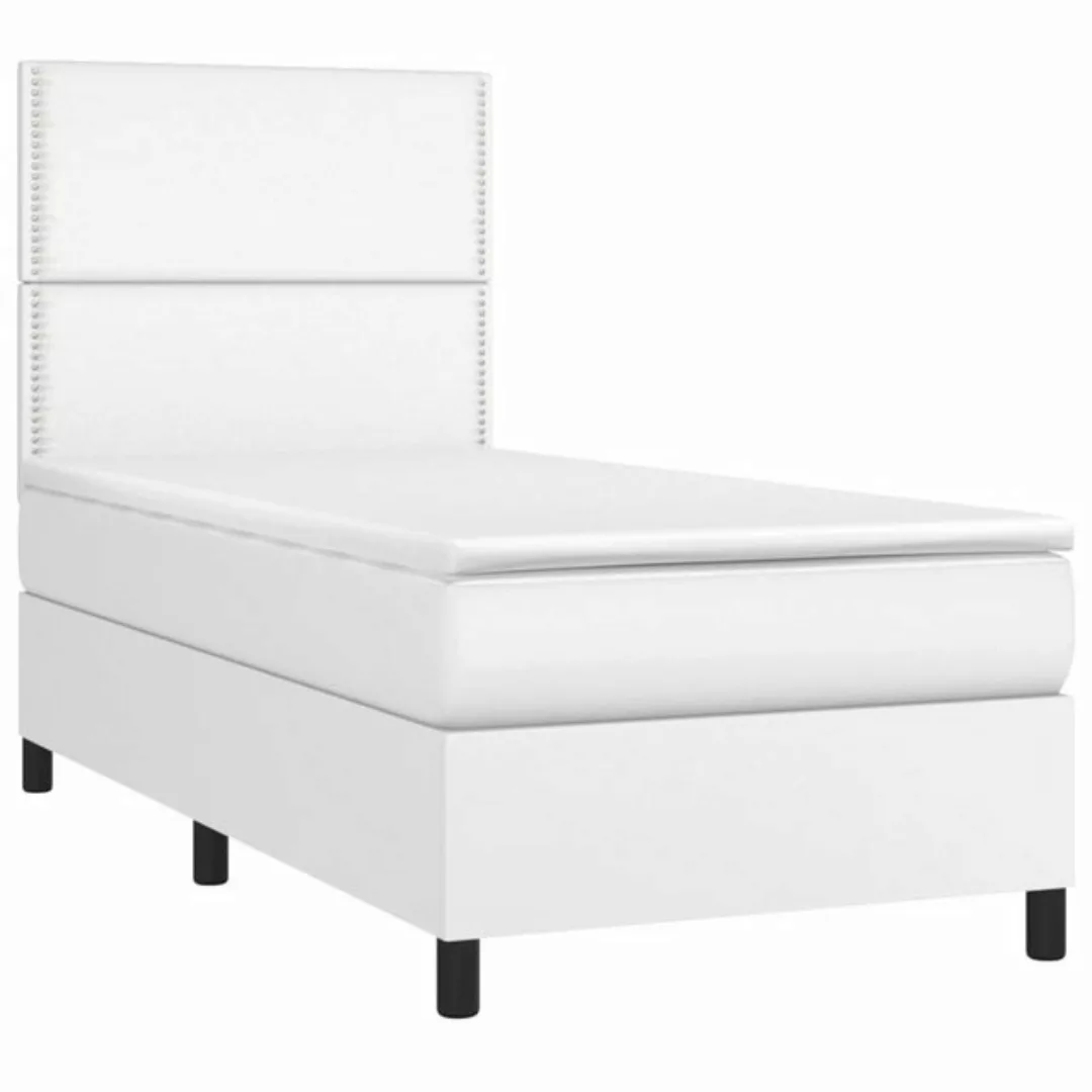 vidaXL Boxspringbett Boxspringbett mit Matratze & LED Kunstleder (80 x 200 günstig online kaufen