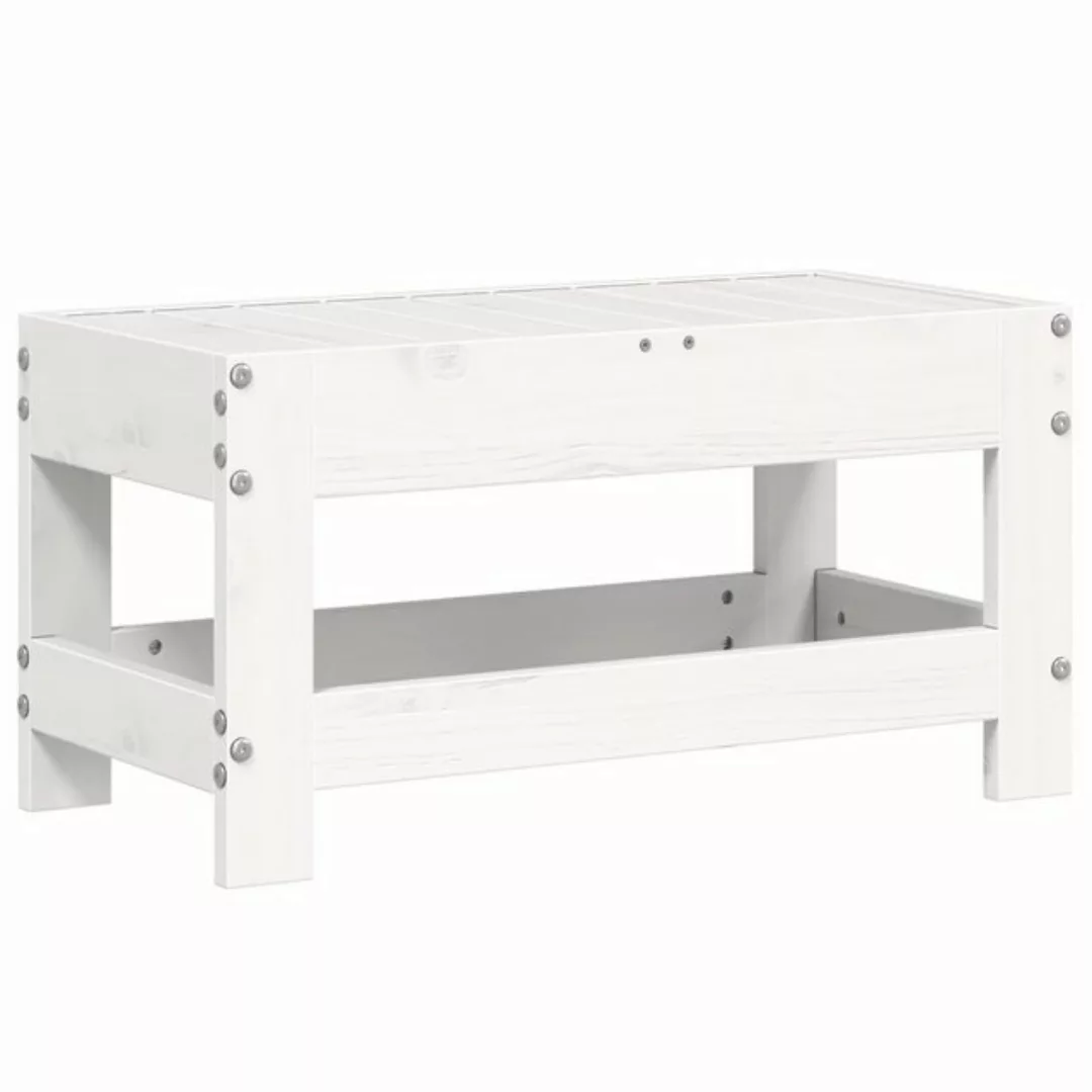 vidaXL Loungesofa Gartenhocker Weiß 62x30x32 cm Massivholz Kiefer günstig online kaufen