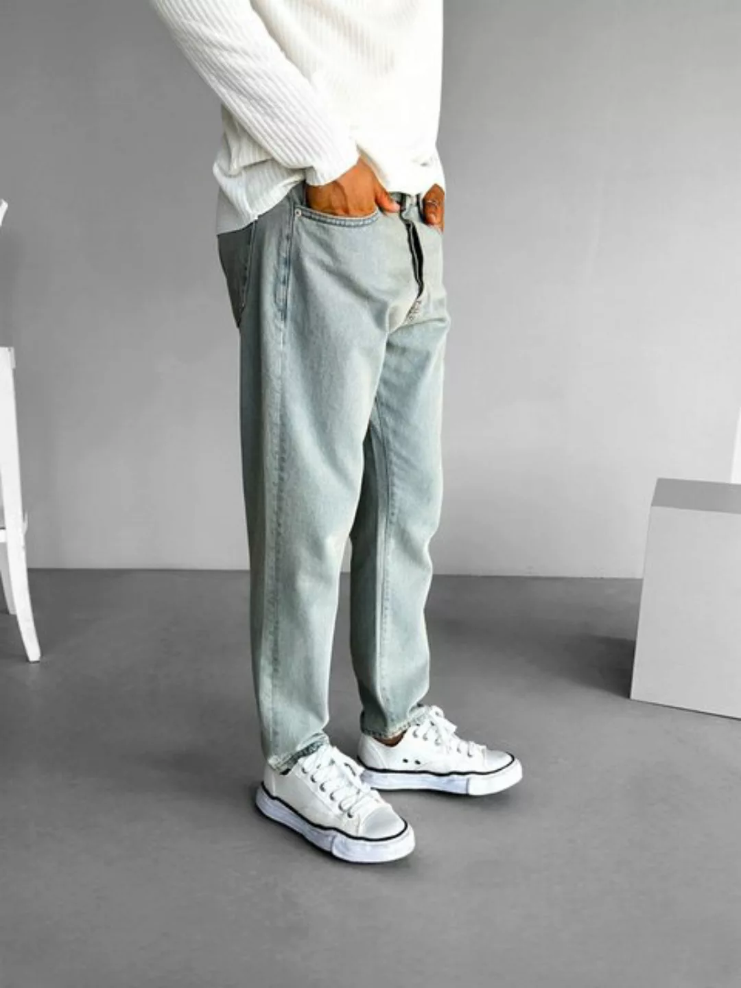 Abluka Bequeme Jeans TRENDIGE BOYFRIEND JEANS ICE BLUE günstig online kaufen