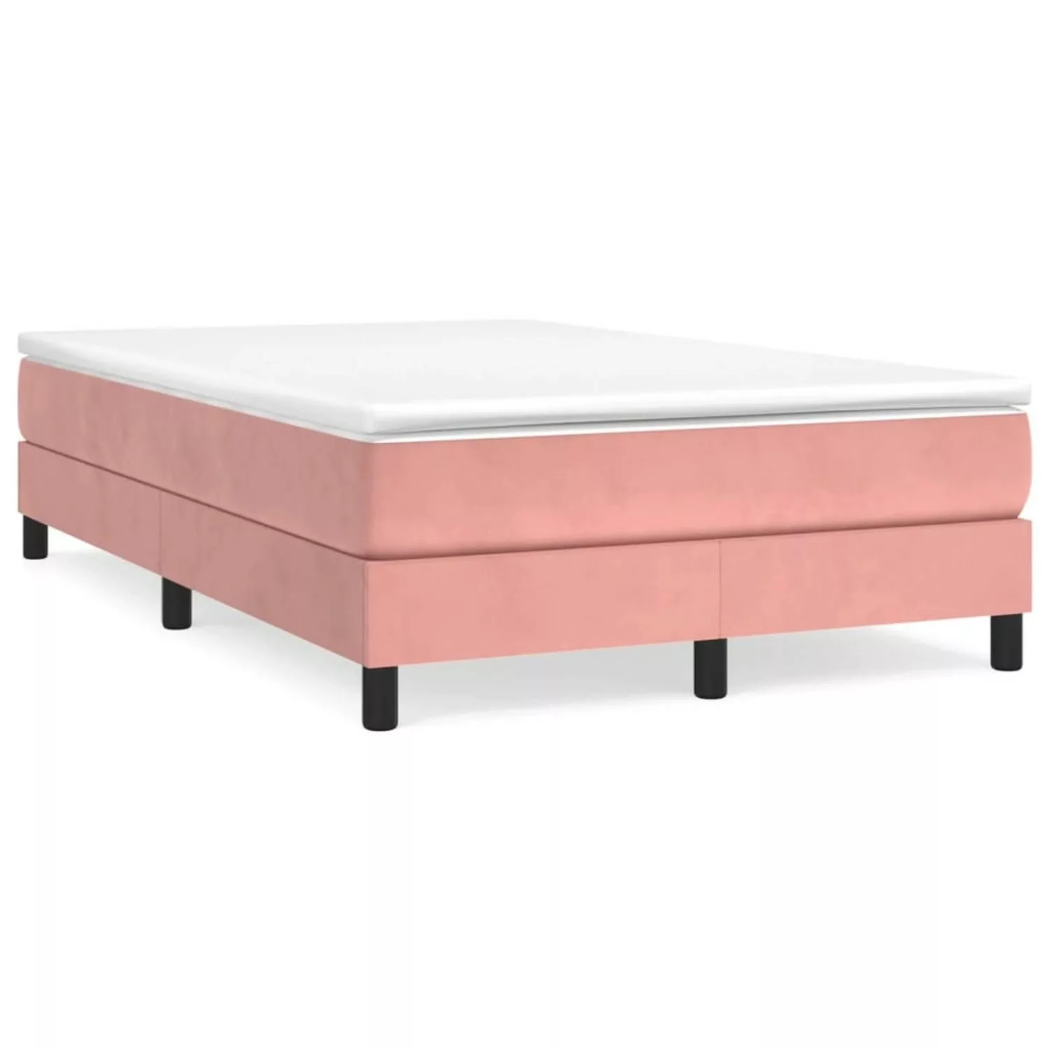 vidaXL Boxspringbett Rosa 120x200 cm Samt1388264 günstig online kaufen