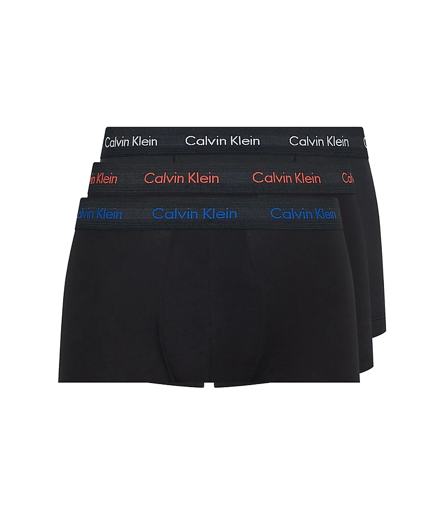 Calvin Klein – Tief sitzende Unterhosen aus Baumwollstretch in Schwarz, 3er günstig online kaufen