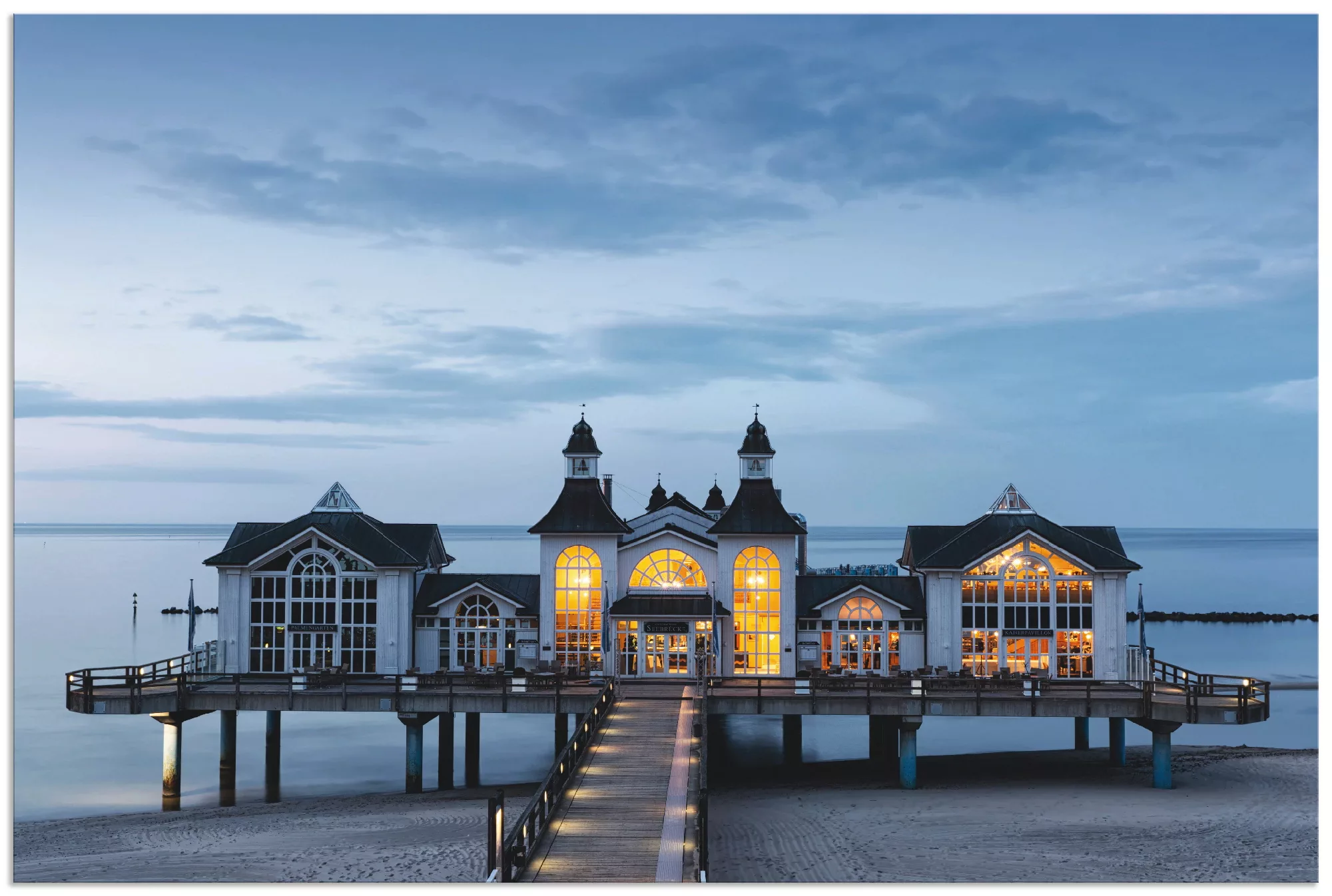 Artland Wandbild "Seebrücke Sellin", Gebäude, (1 St.), als Alubild, Outdoor günstig online kaufen