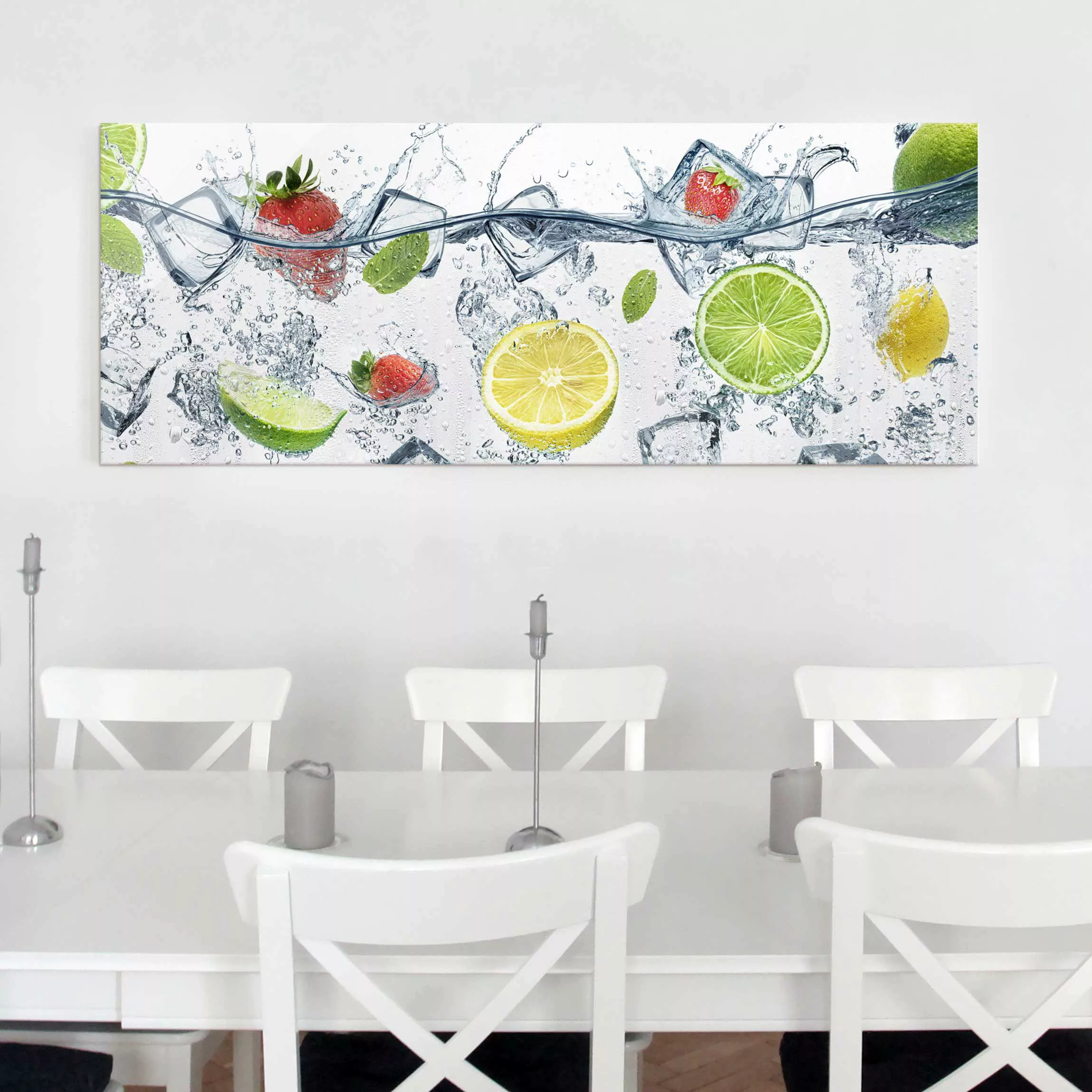 Glasbild Küche - Panorama Frucht Cocktail günstig online kaufen
