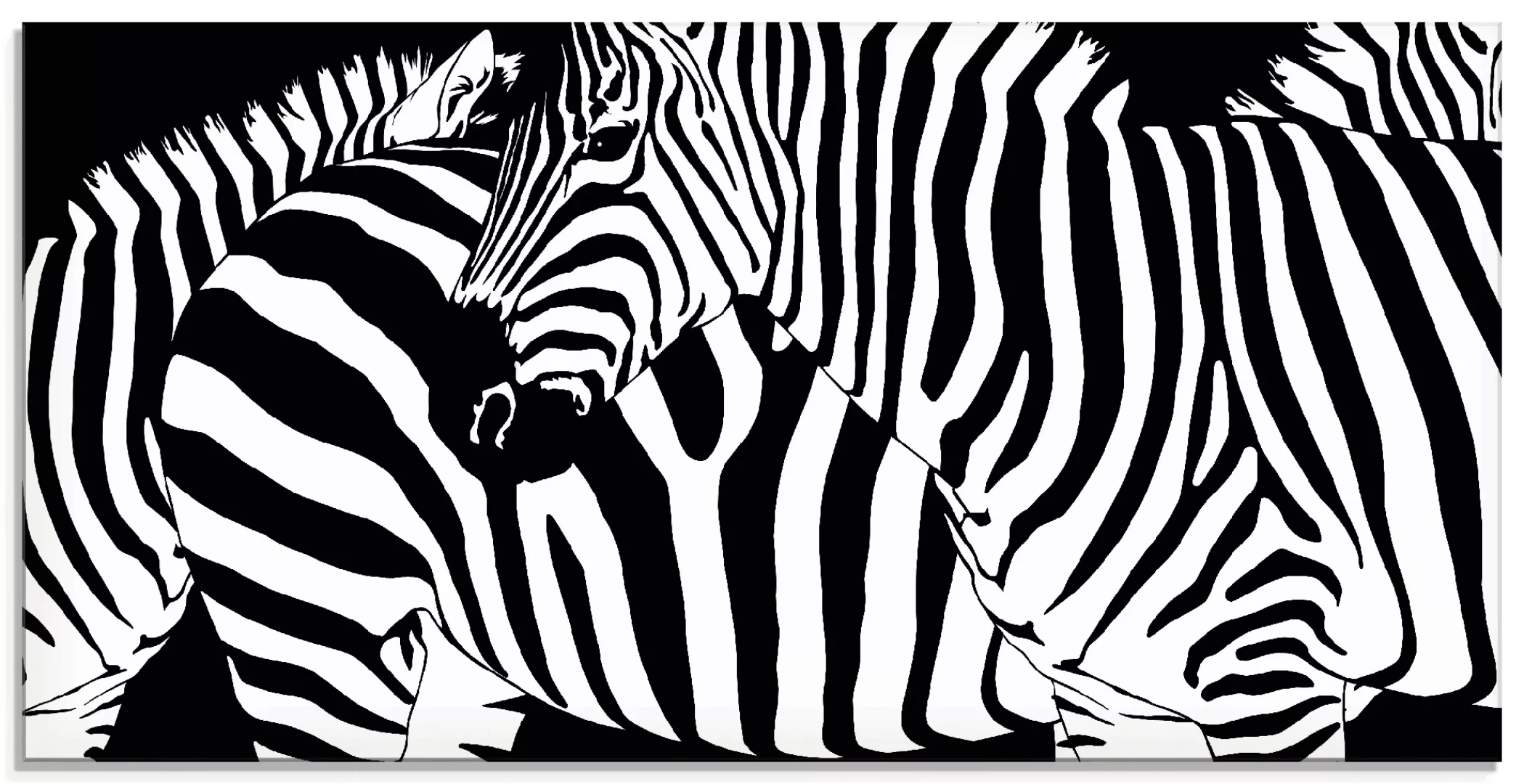 Artland Glasbild "Zebrastreifen", Wildtiere, (1 St.), in verschiedenen Größ günstig online kaufen