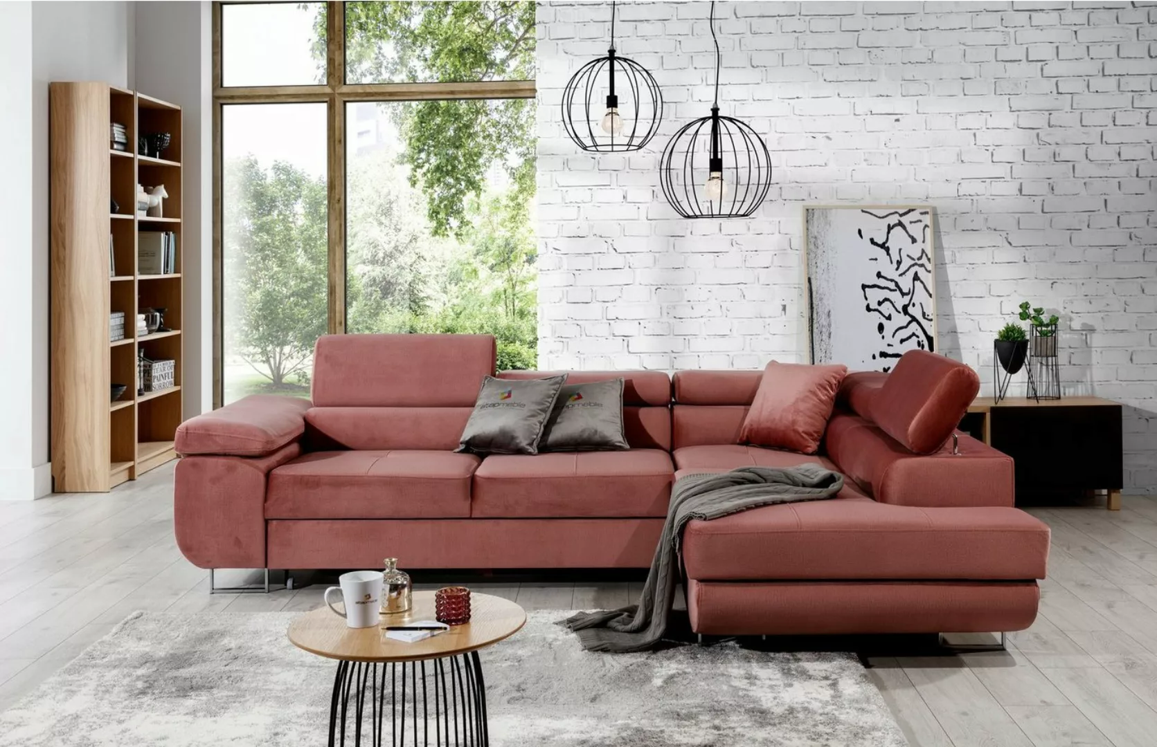 yourhouse24 Ecksofa ANTON L-form Schlafsofa Wohnlandschaft Links Rechts Cou günstig online kaufen