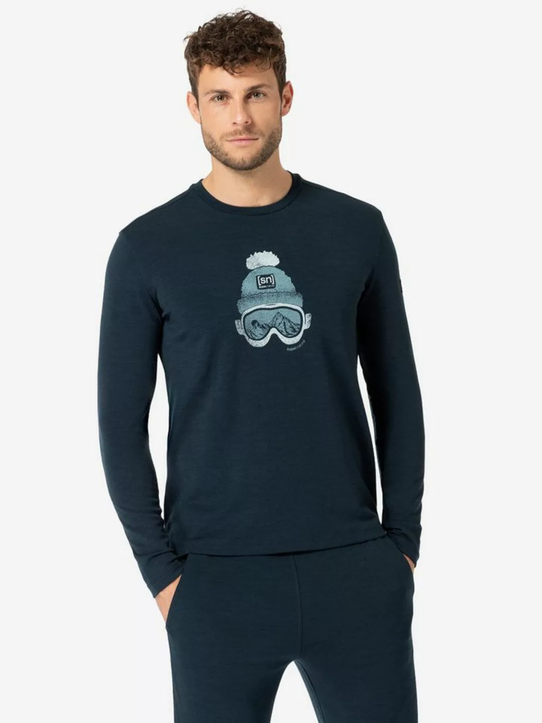 SUPER.NATURAL Sweatshirt für Herren, Merino GOGEANIE BRUSH LS Winter Mood M günstig online kaufen