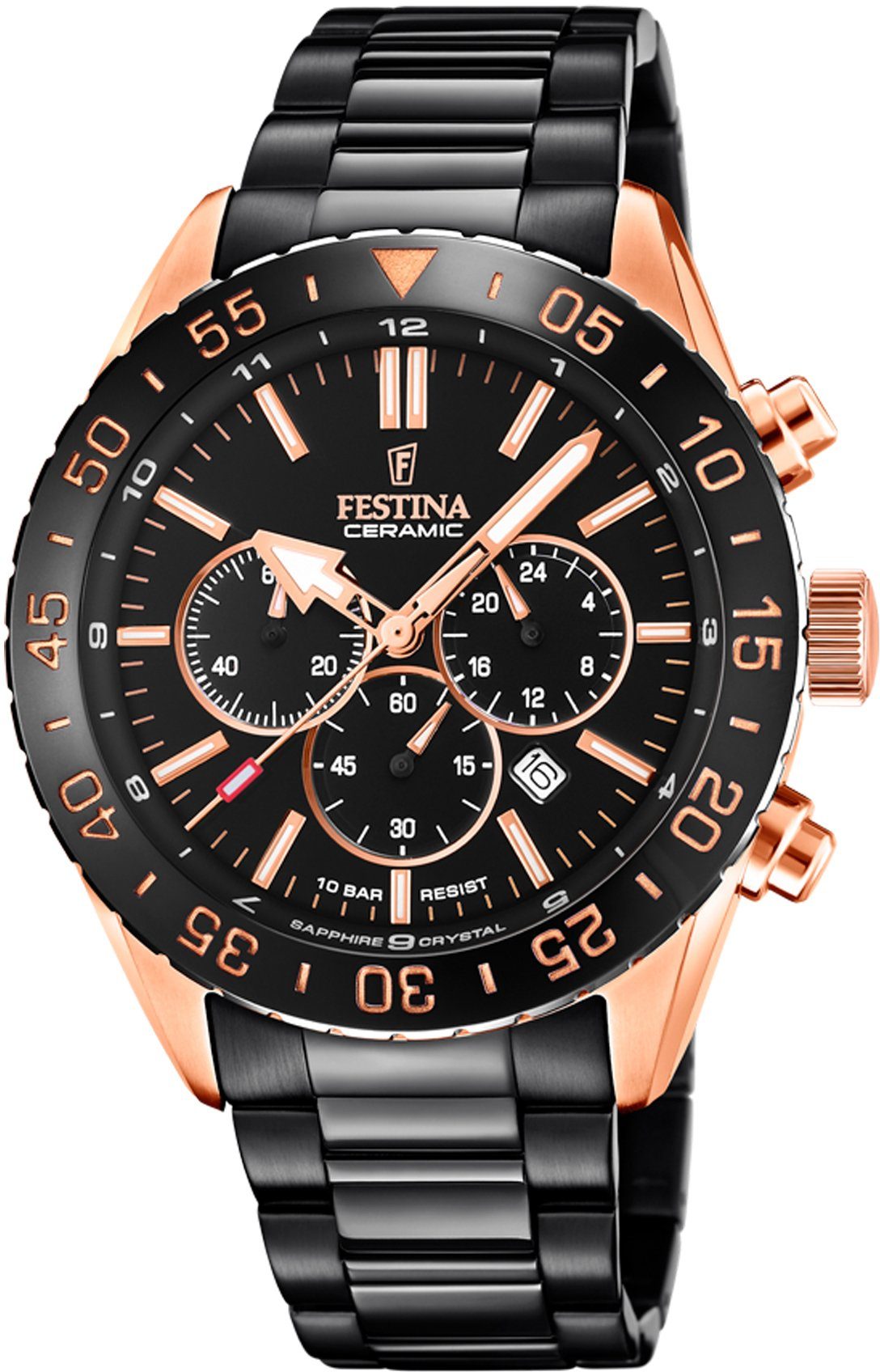 Festina Quarzuhr Festina Herrenuhr Keramik, (Analoguhr), günstig online kaufen