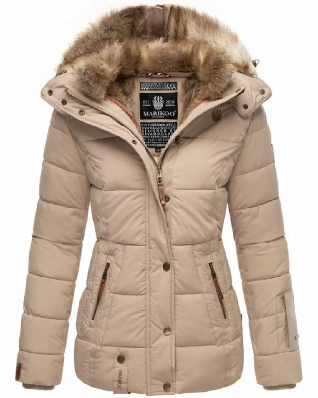 Marikoo Winterjacke "Nekoo", mit Kapuze, stylische Damen Steppjacke mit gro günstig online kaufen