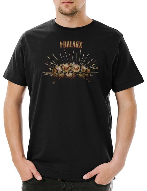 Urban Backwoods Print-Shirt Phalanx Herren T-Shirt Helmet Leonidas 300 Spar günstig online kaufen