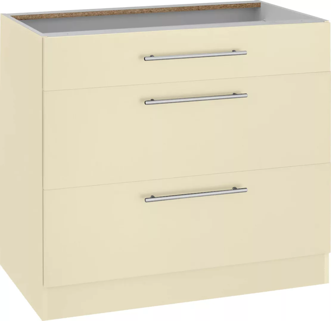 wiho Küchen Unterschrank "Unna", 90 cm breit, mit 2 großen Auszügen, ohne A günstig online kaufen