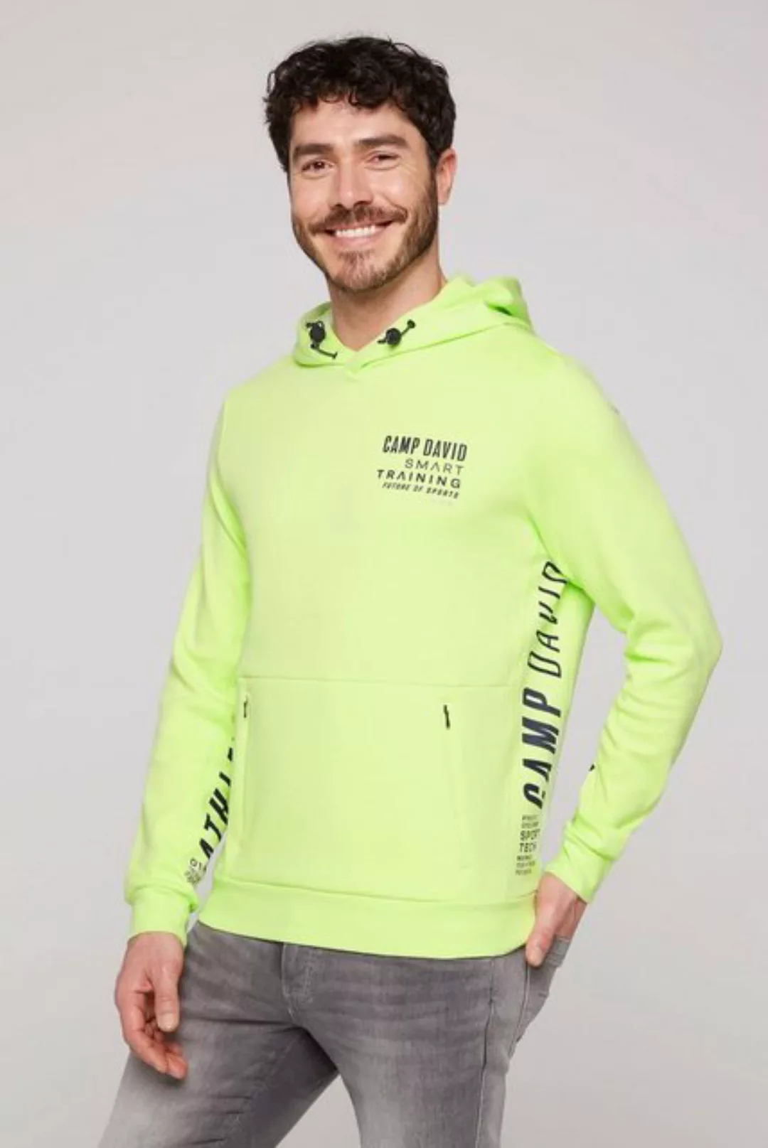 CAMP DAVID Kapuzensweatshirt mit kontrastreichen Prints günstig online kaufen