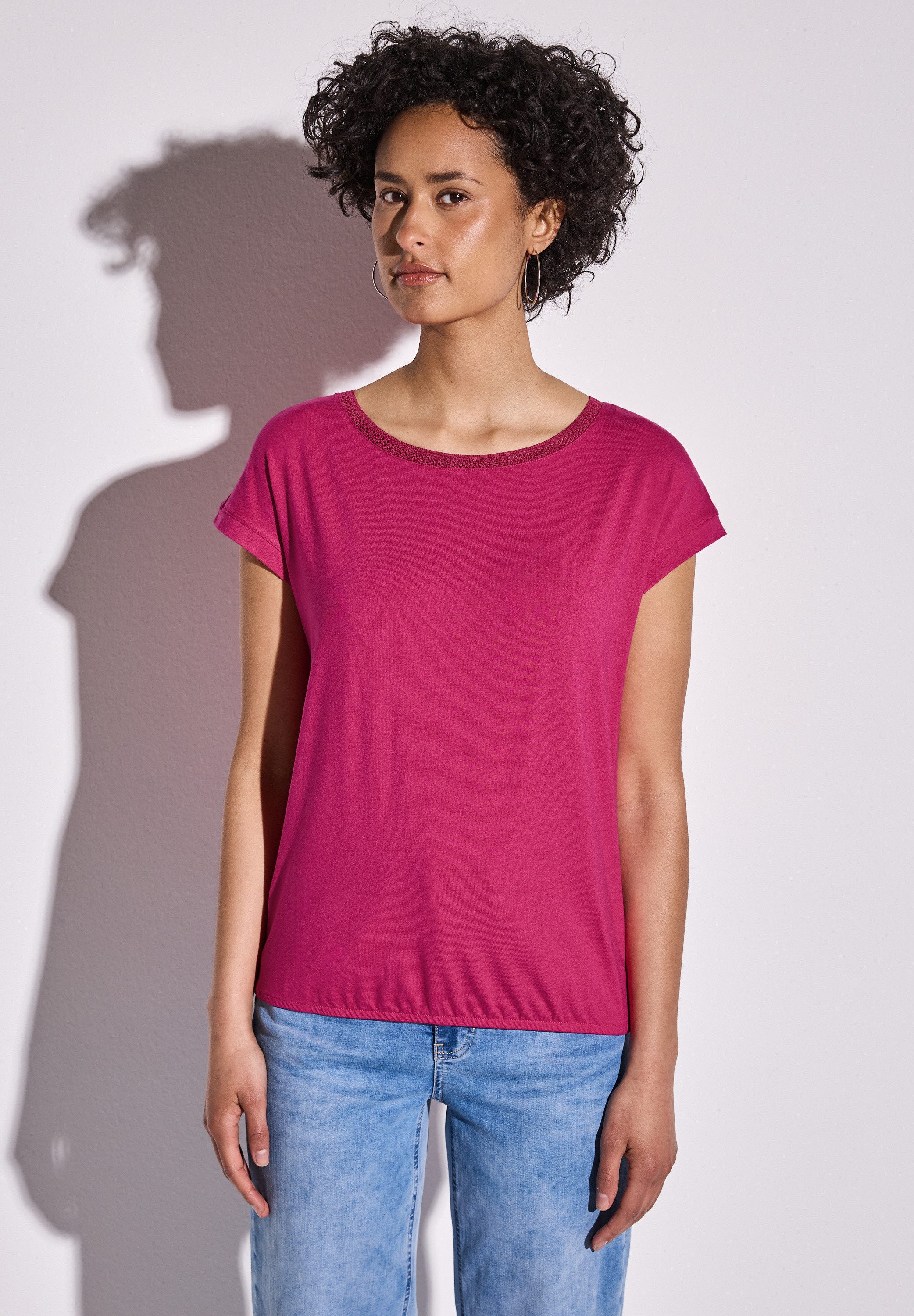 STREET ONE T-Shirt mit U-Boot-Ausschnitt günstig online kaufen