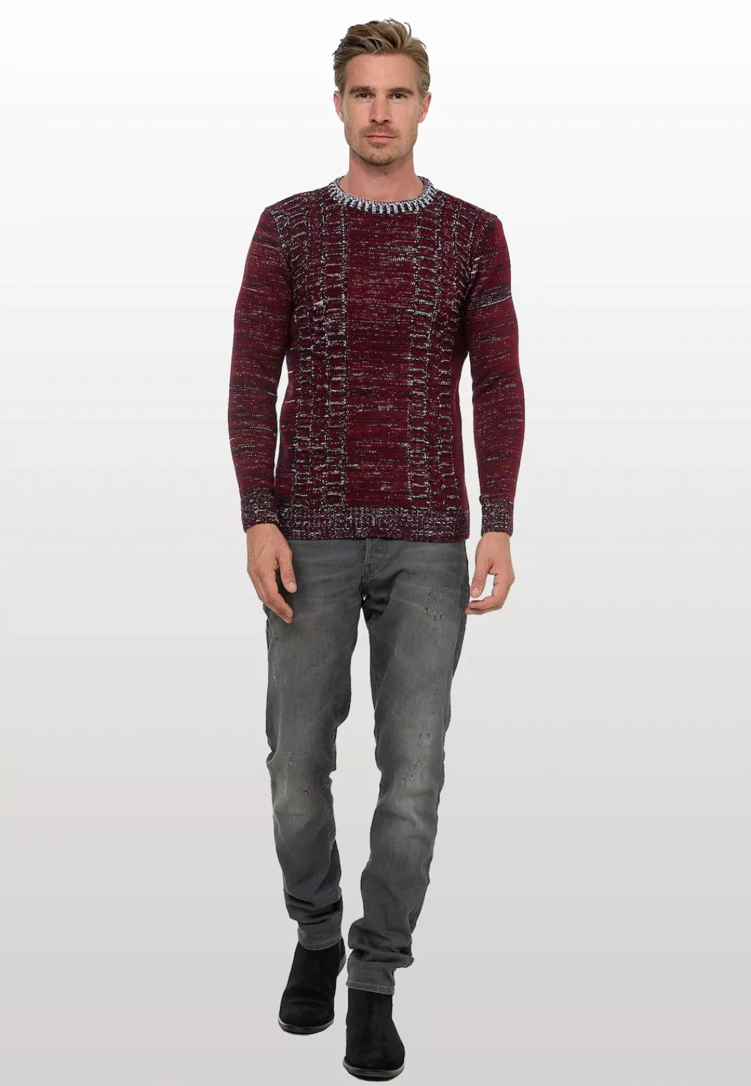 Rusty Neal Strickpullover, mit meliertem Design günstig online kaufen