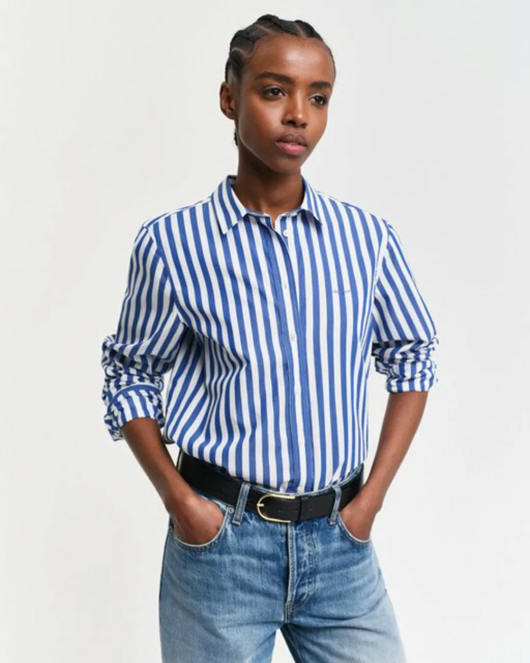 Gant Langarmbluse REG POPLIN WIDE STRIPED SHIRT Popeline Bluse mit breiten günstig online kaufen