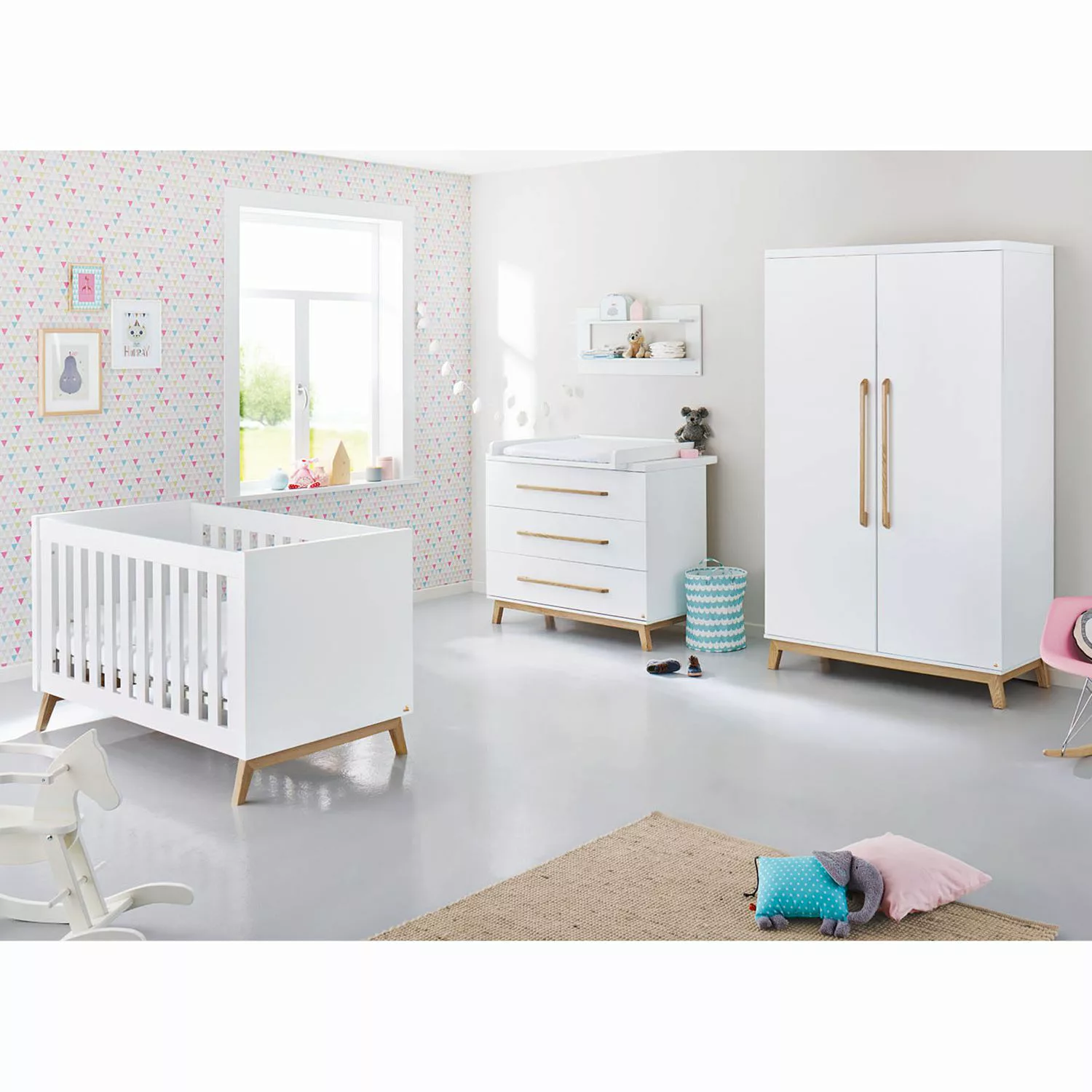 Pinolino Komplett Kinderzimmer RIVA, 3-tlg. (Kinderbett, Wickelkommode und günstig online kaufen