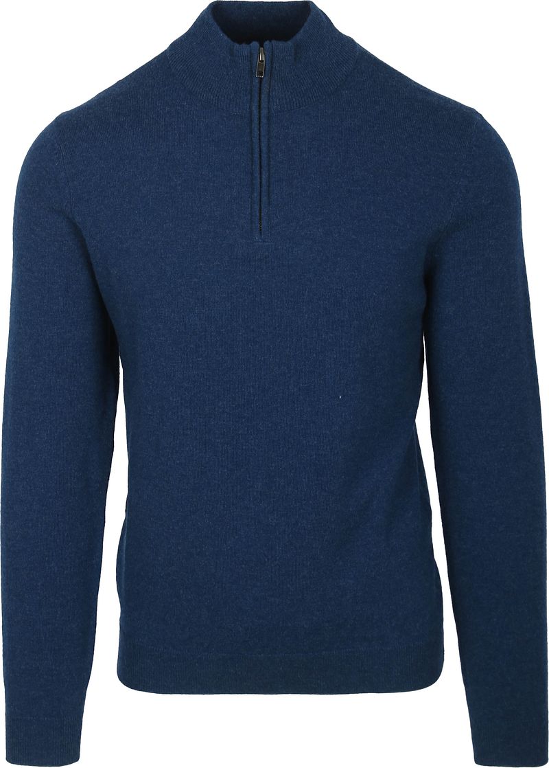 Steppin' Out Half Zip Pullover Merinowolle Marine Blau - Größe S günstig online kaufen