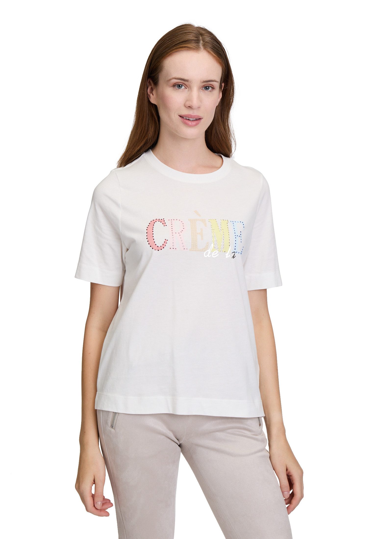 Cartoon Kurzarmshirt "Cartoon Damen Printshirt mit Rundhalsausschnitt", (1 günstig online kaufen