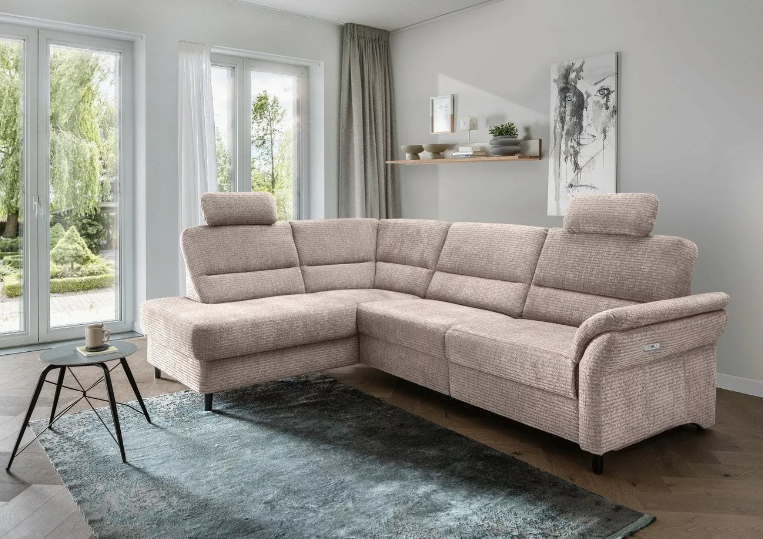 Myhomelando Ecksofa Cabani, mit elektrische Relaxfunktion, Bettkasten und U günstig online kaufen