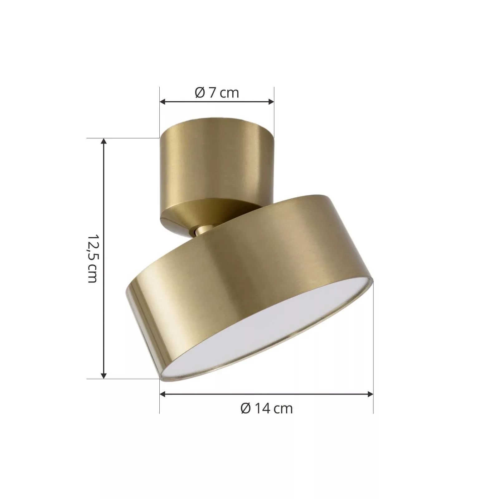 Lindby LED-Strahler Nivoria, Ø 14 cm, goldfarben, schwenkbar günstig online kaufen