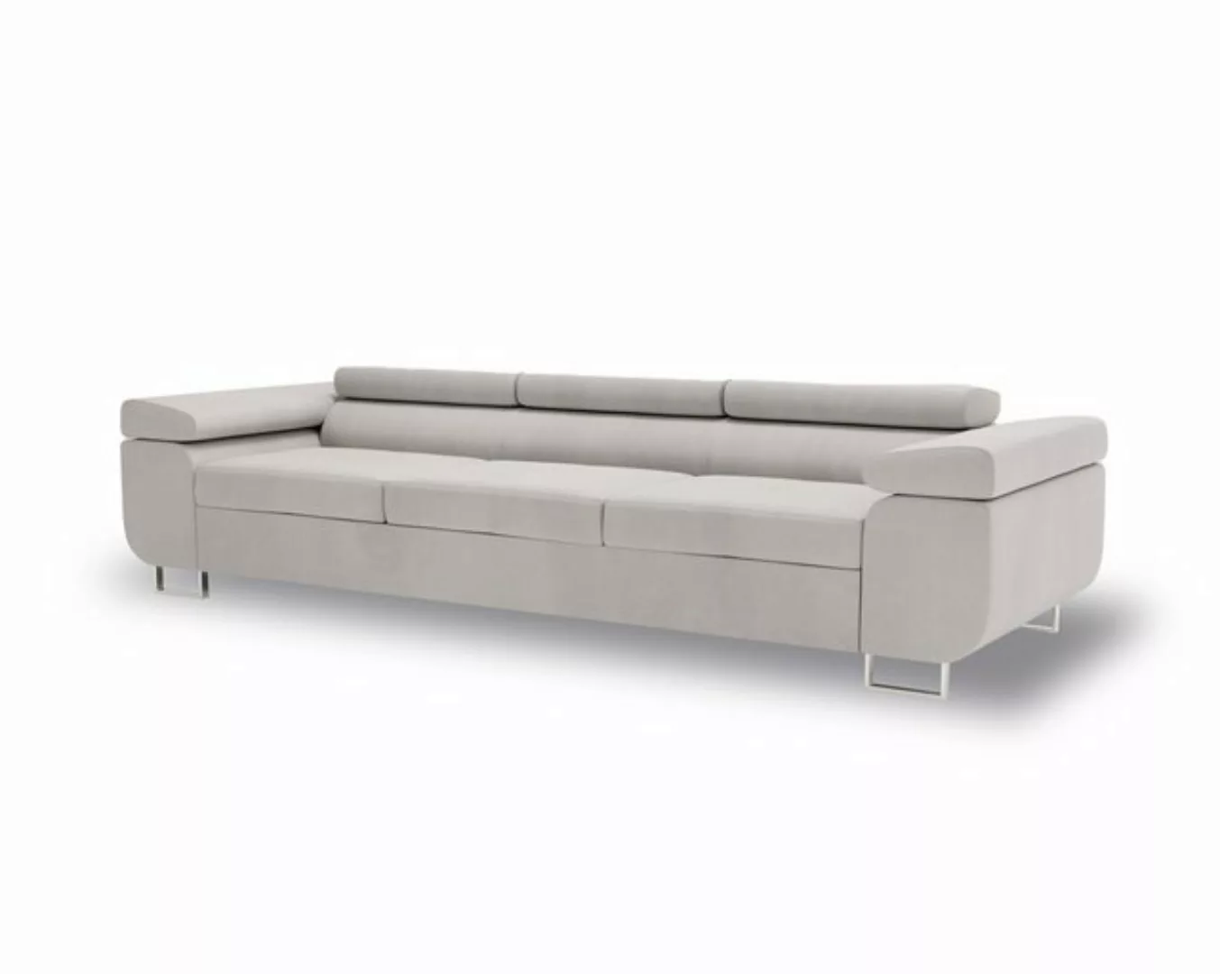 Goldstoff Sofa VENUS 3 Sofa, Ausziehsofa mit Bettkasten - verstellbaren Kop günstig online kaufen