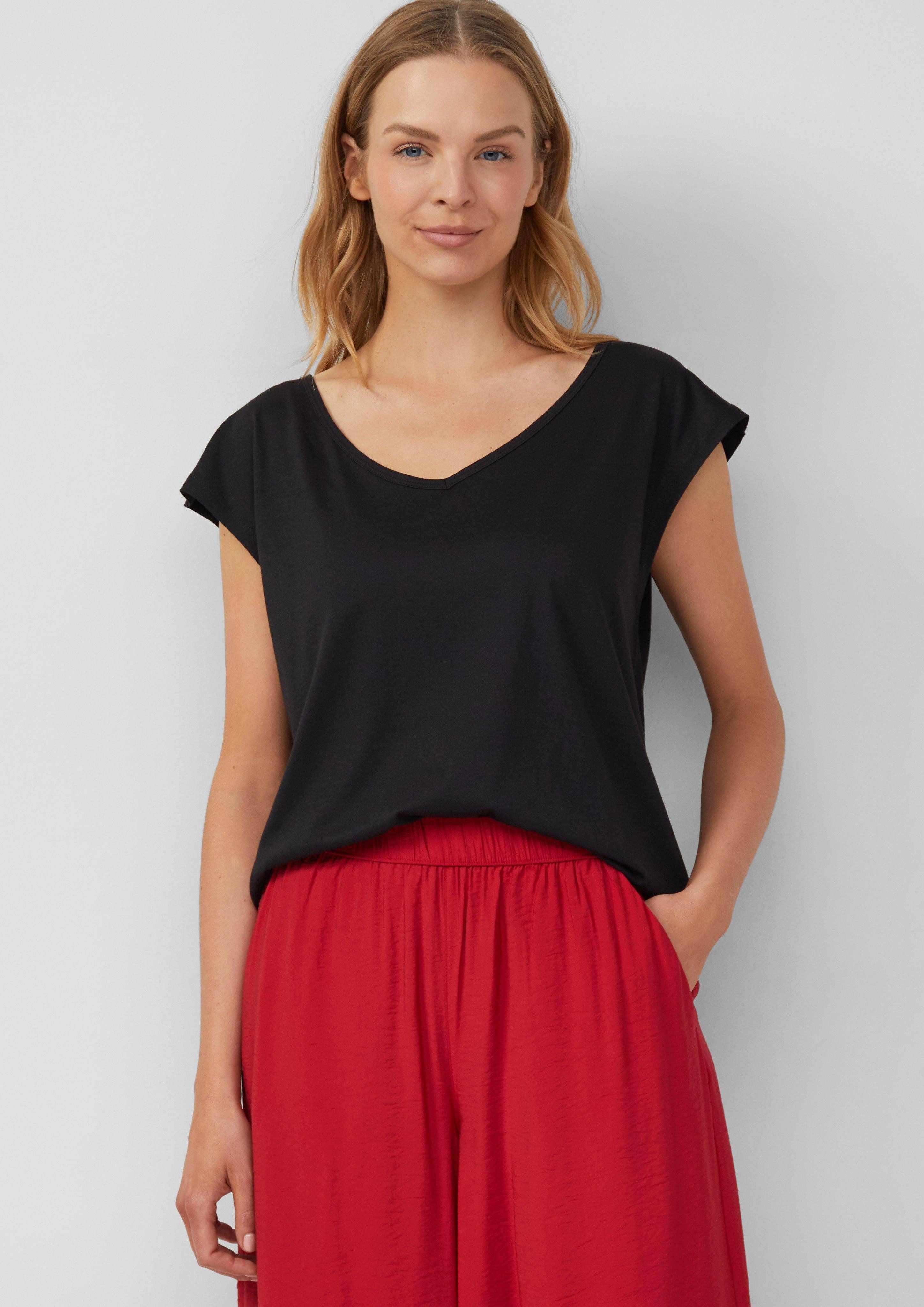 s.Oliver Shirttop T-Shirt mit weitem Ausschnitt, günstig online kaufen