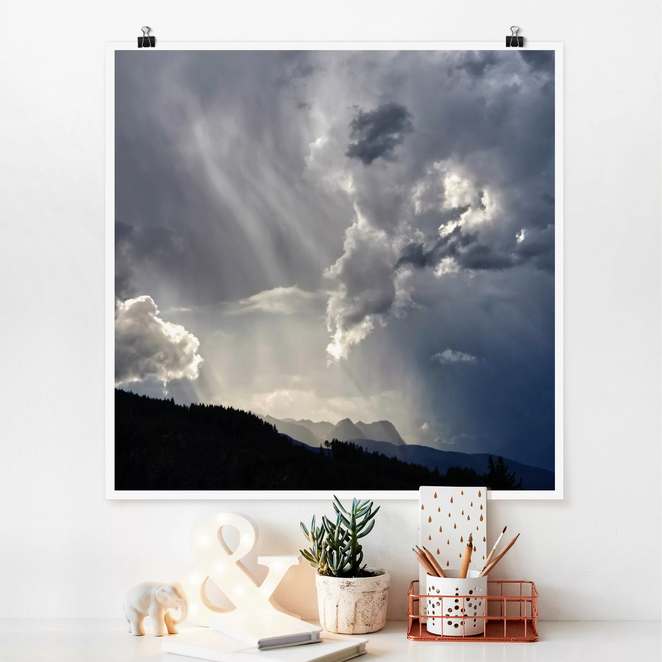 Poster Wilde Wolken günstig online kaufen