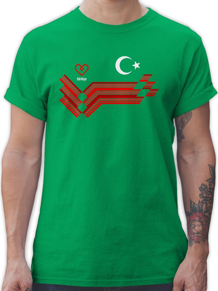 Shirtracer T-Shirt Türkiye Fanartikel EM, Türkei Wappen 2024 Fussball EM Fa günstig online kaufen