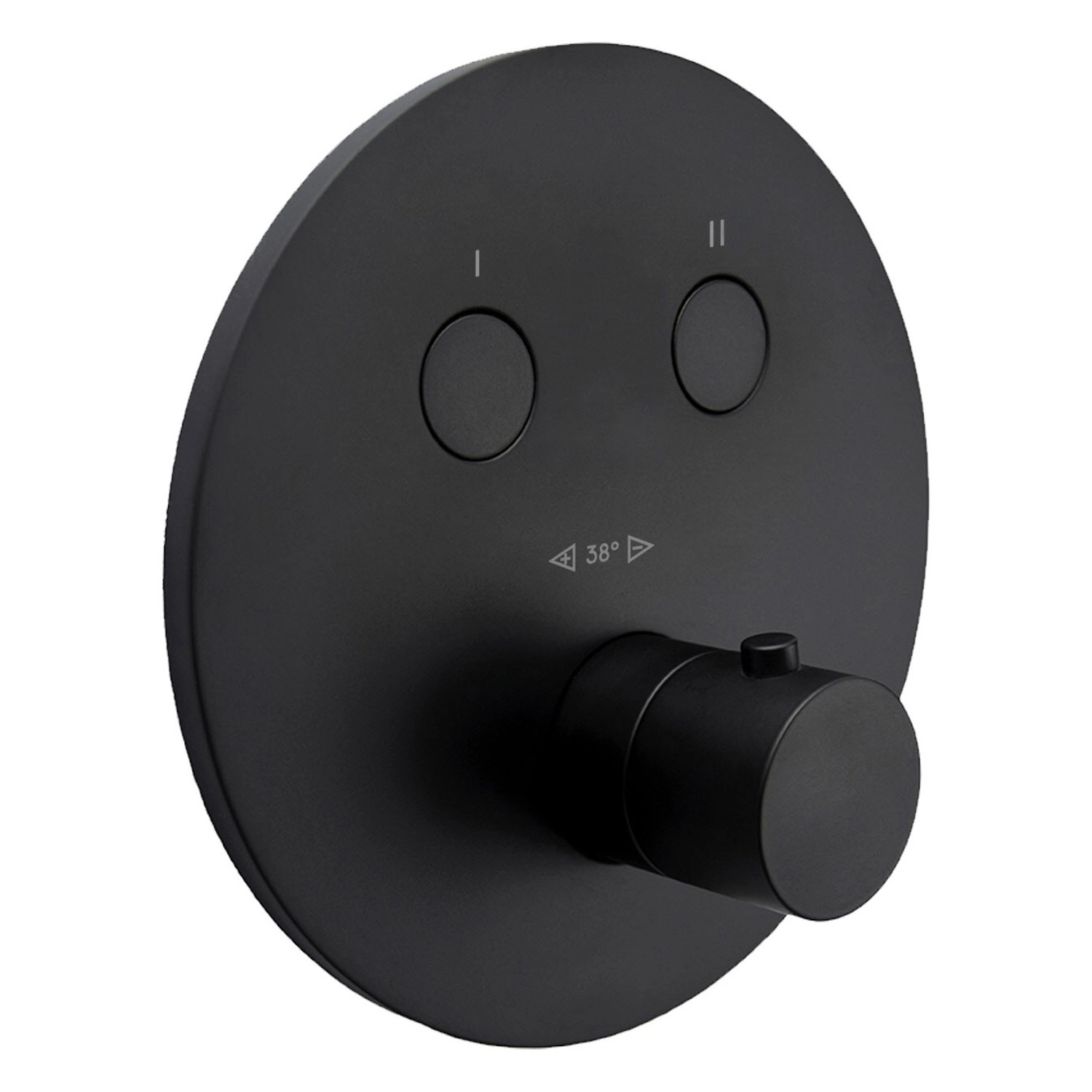 pianura Thermostat Unterputz für 2 Verbraucher Stella Smart Push in Schwarz günstig online kaufen