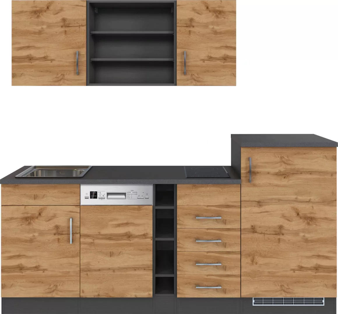 KOCHSTATION Küche "KS-Mali", Breite 210 cm, mit E-Geräten günstig online kaufen