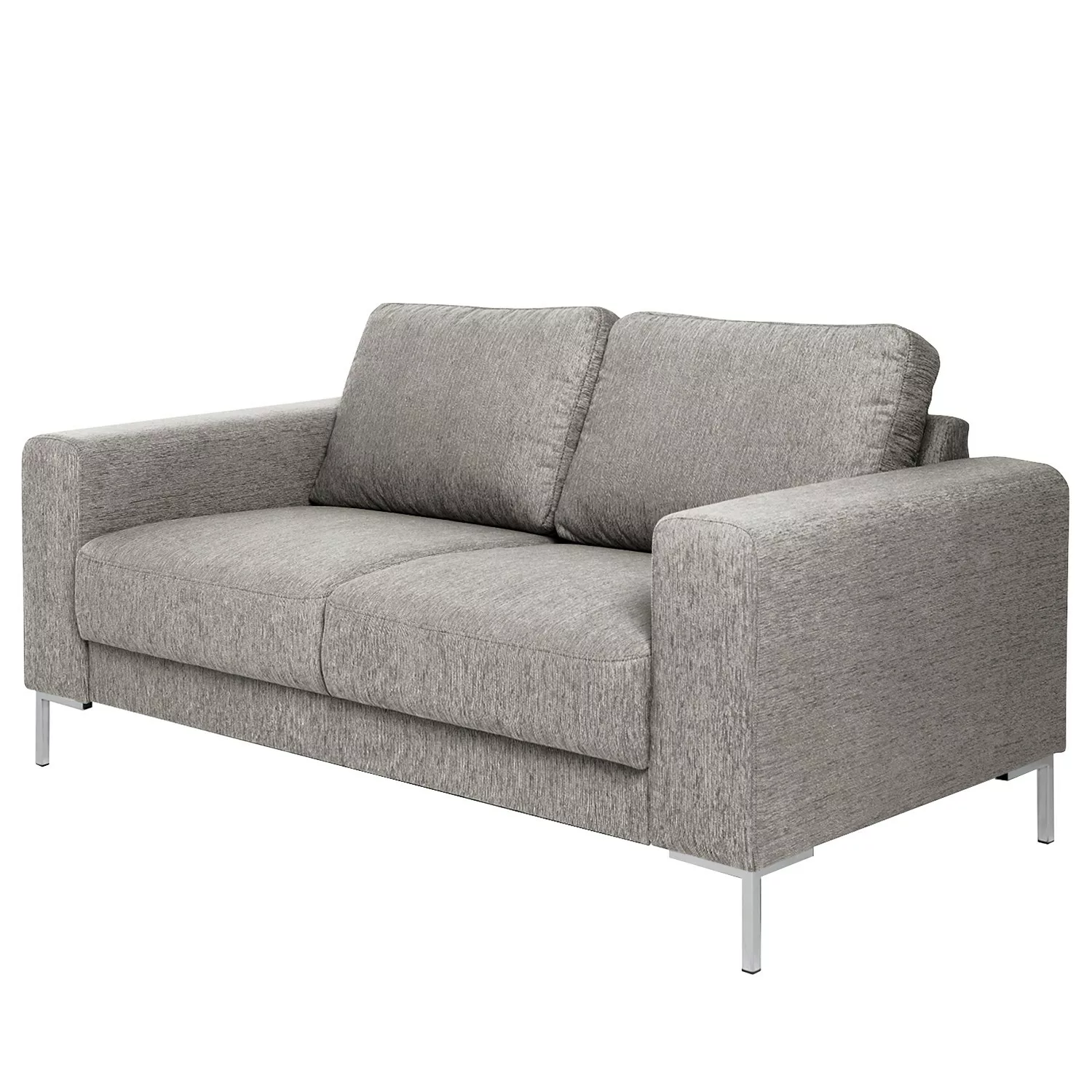 home24 Fredriks Sofa Summer I 2-Sitzer Platin Strukturstoff 170x90x90 cm günstig online kaufen