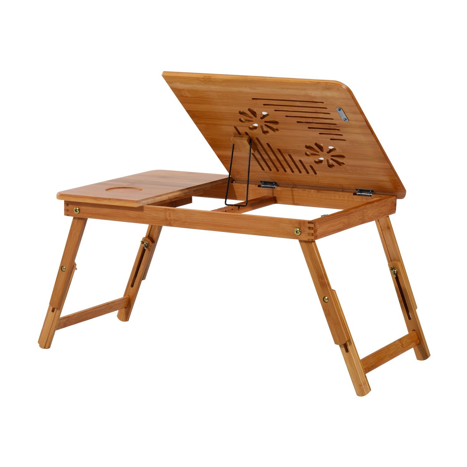 Homcom Laptoptisch Betttisch Bambustisch Klapptisch Notebooktisch Bambus (M günstig online kaufen