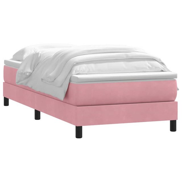 vidaXL Bett Boxspringbett mit Matratze Rosa 100x220 cm Samt günstig online kaufen